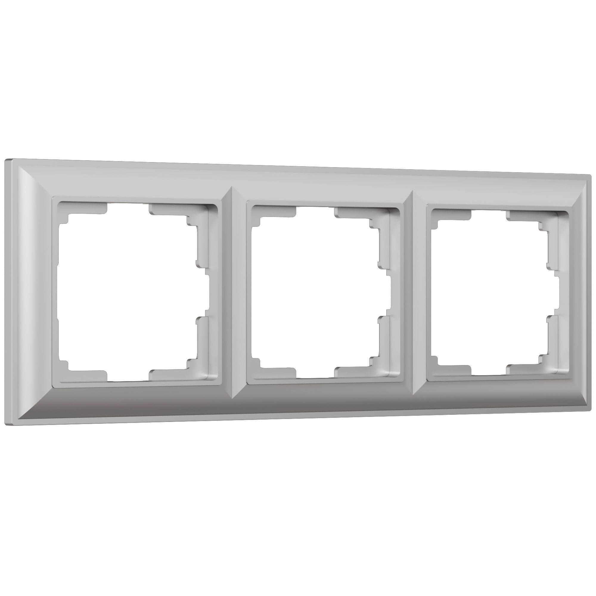 Рамка из поликарбоната на 3 поста Fiore серебряный W0032206 Werkel