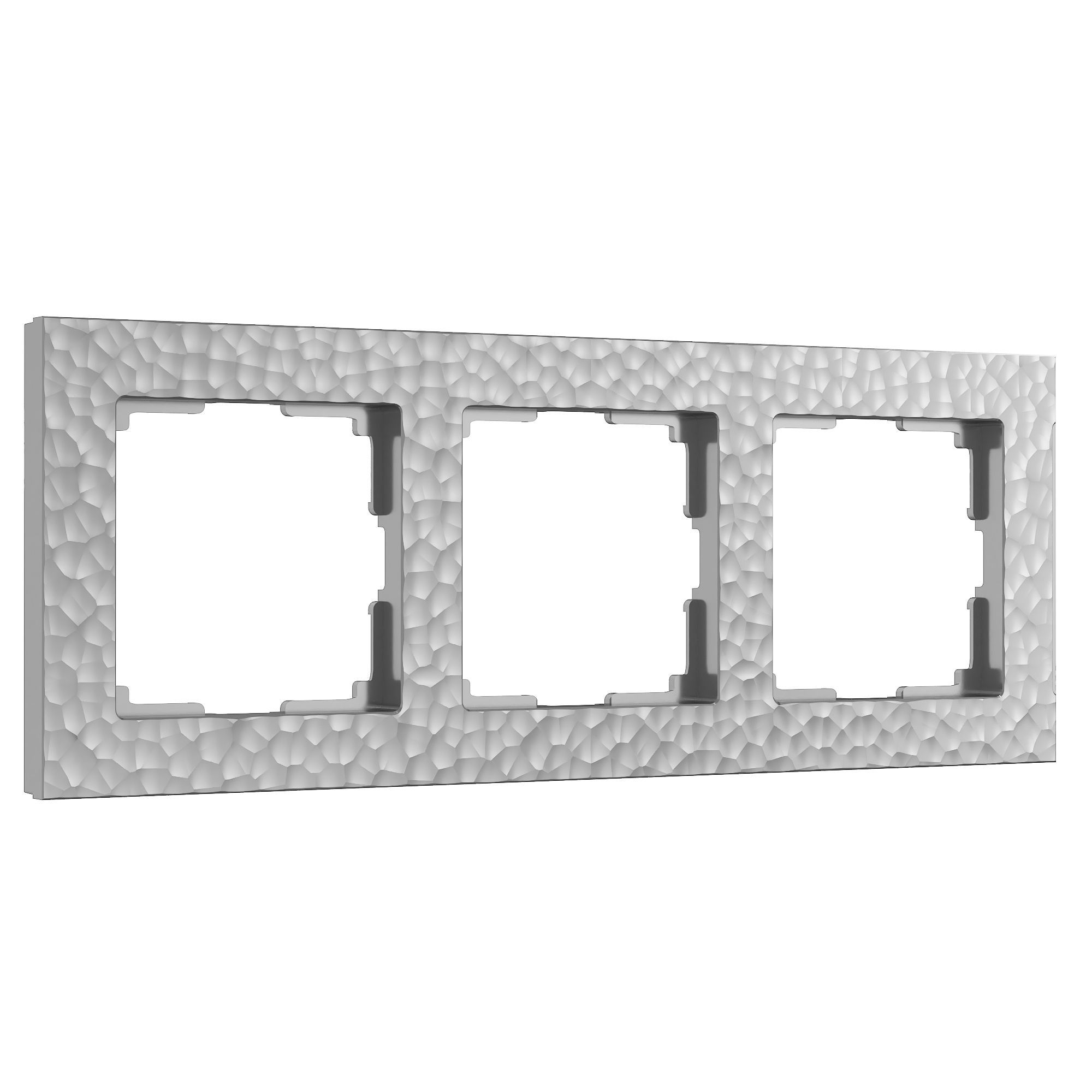 Рамка из поликарбоната на 3 поста Hammer серебряный W0032406 Werkel
