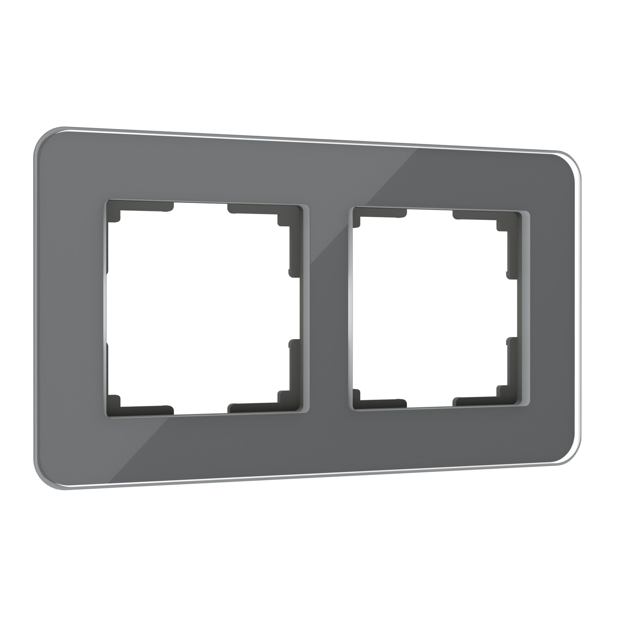 Рамка из стекла на 2 поста Elite графит W0022440 Werkel