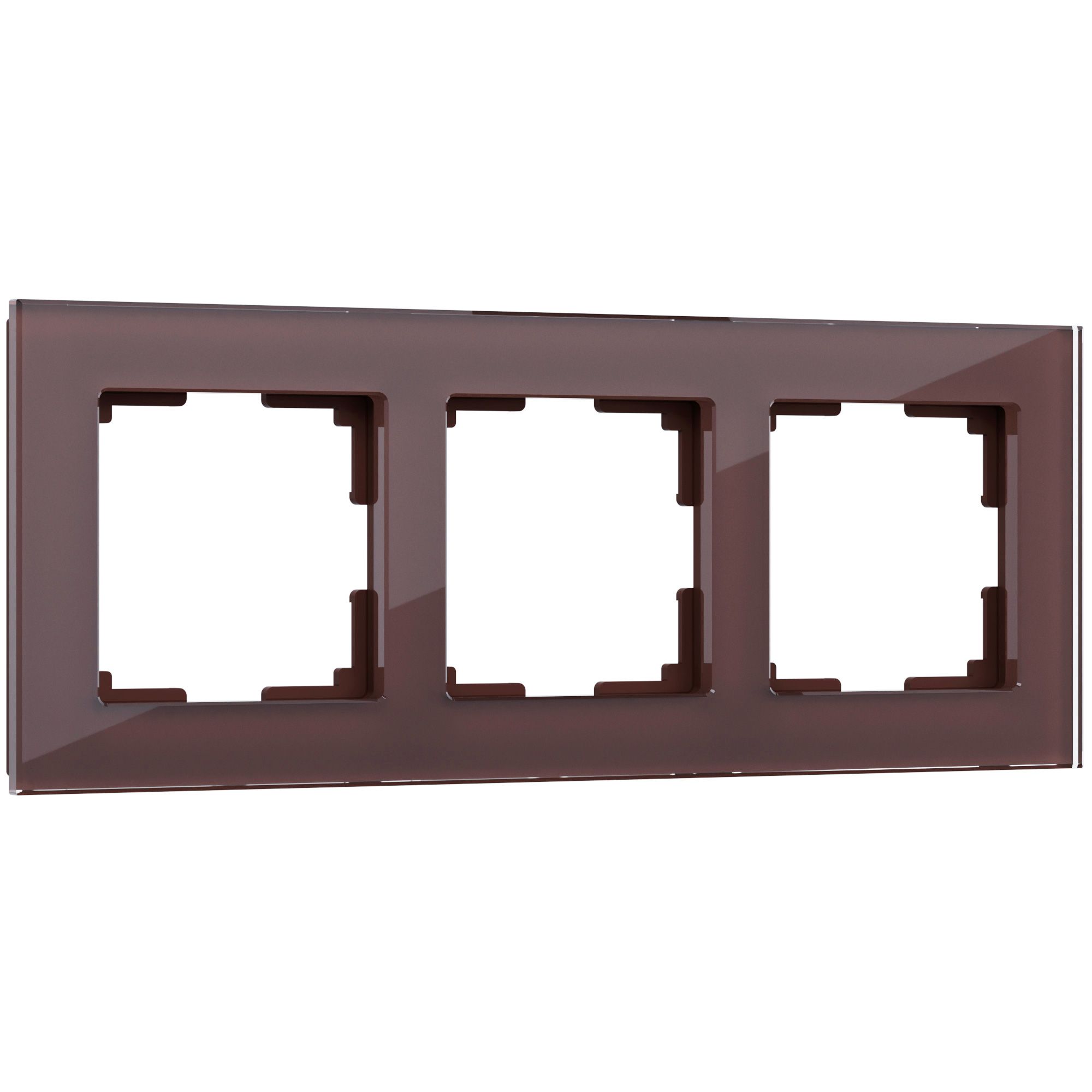 Рамка из стекла на 3 поста Favorit мокко W0031118 Werkel