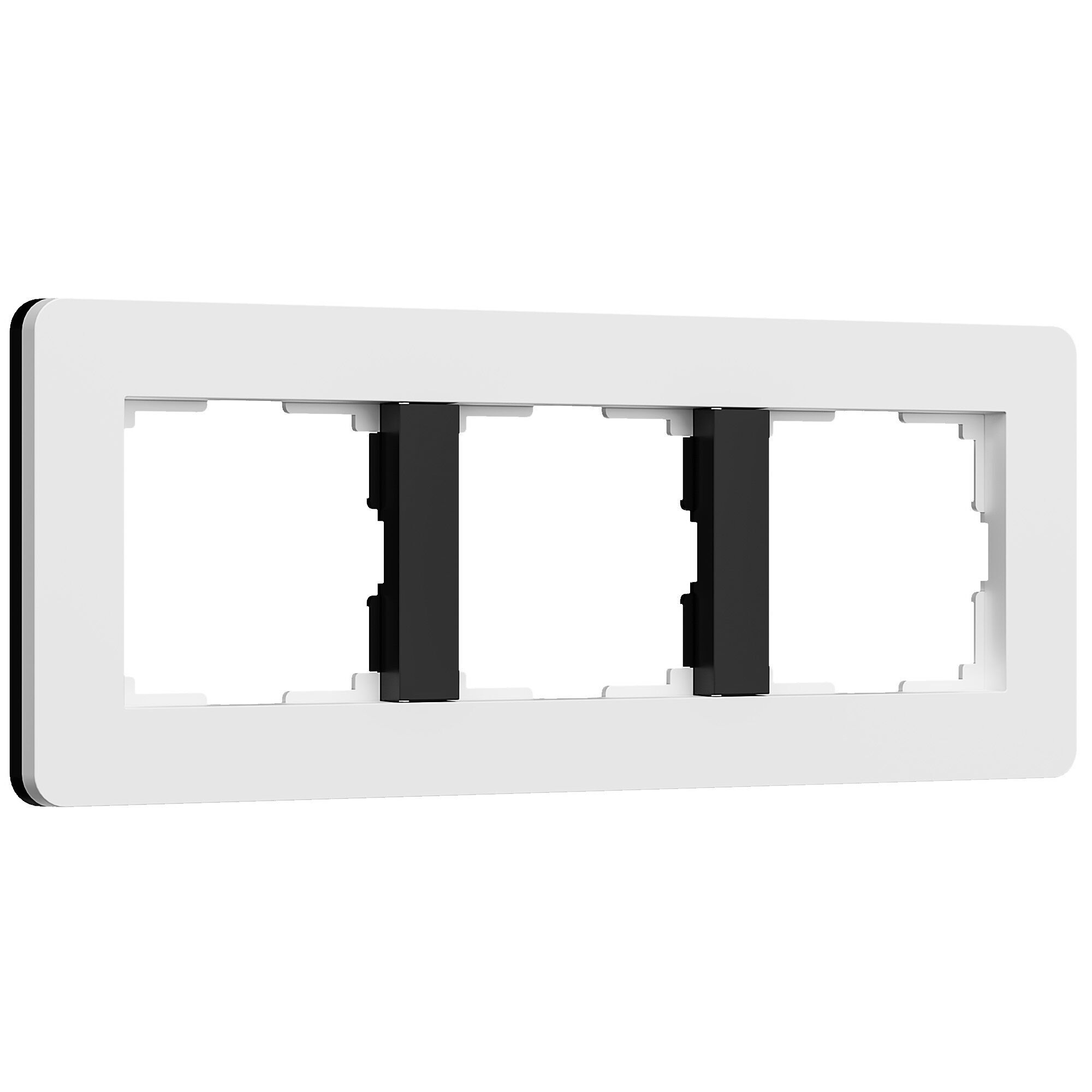 Рамка на 3 поста Split (белый/черный, soft-touch) W0033068 Werkel