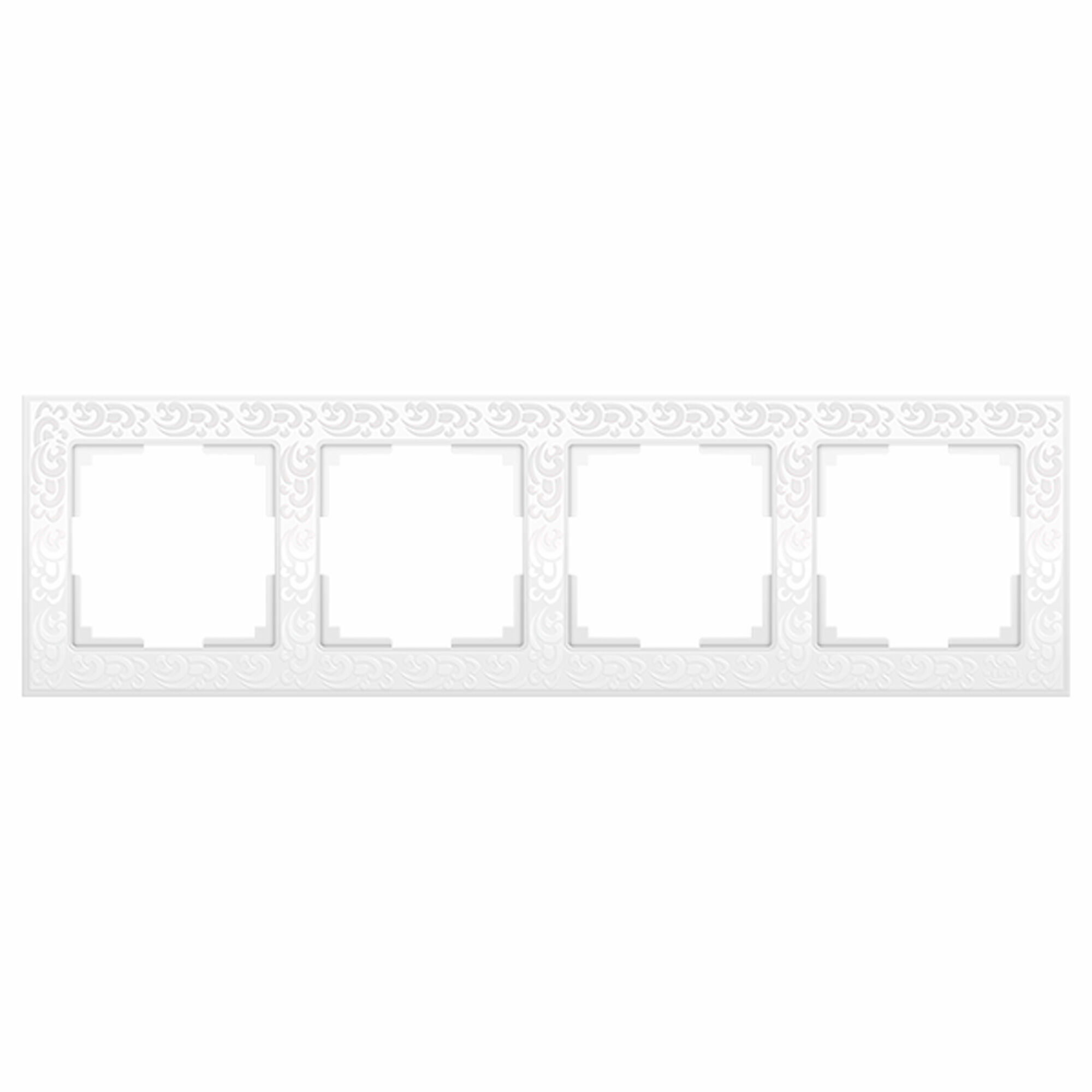 Рамка на 4 поста Flock (белый) W0042301 Werkel