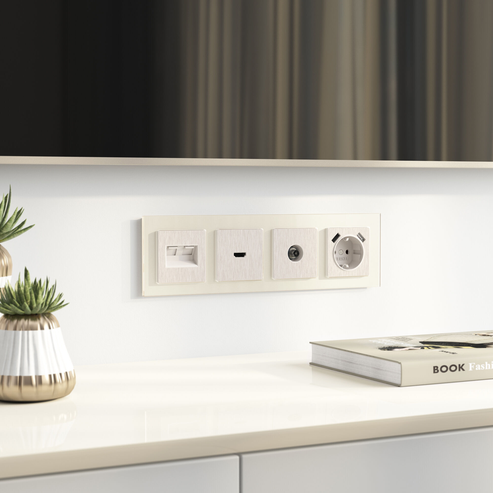 Накладка для двойной розетки Еthernet RJ-45 перламутровый рифленый W1191113 Werkel Накладка для двойной розетки Еthernet RJ-45 перламутровый рифленый W1191113 Werkel