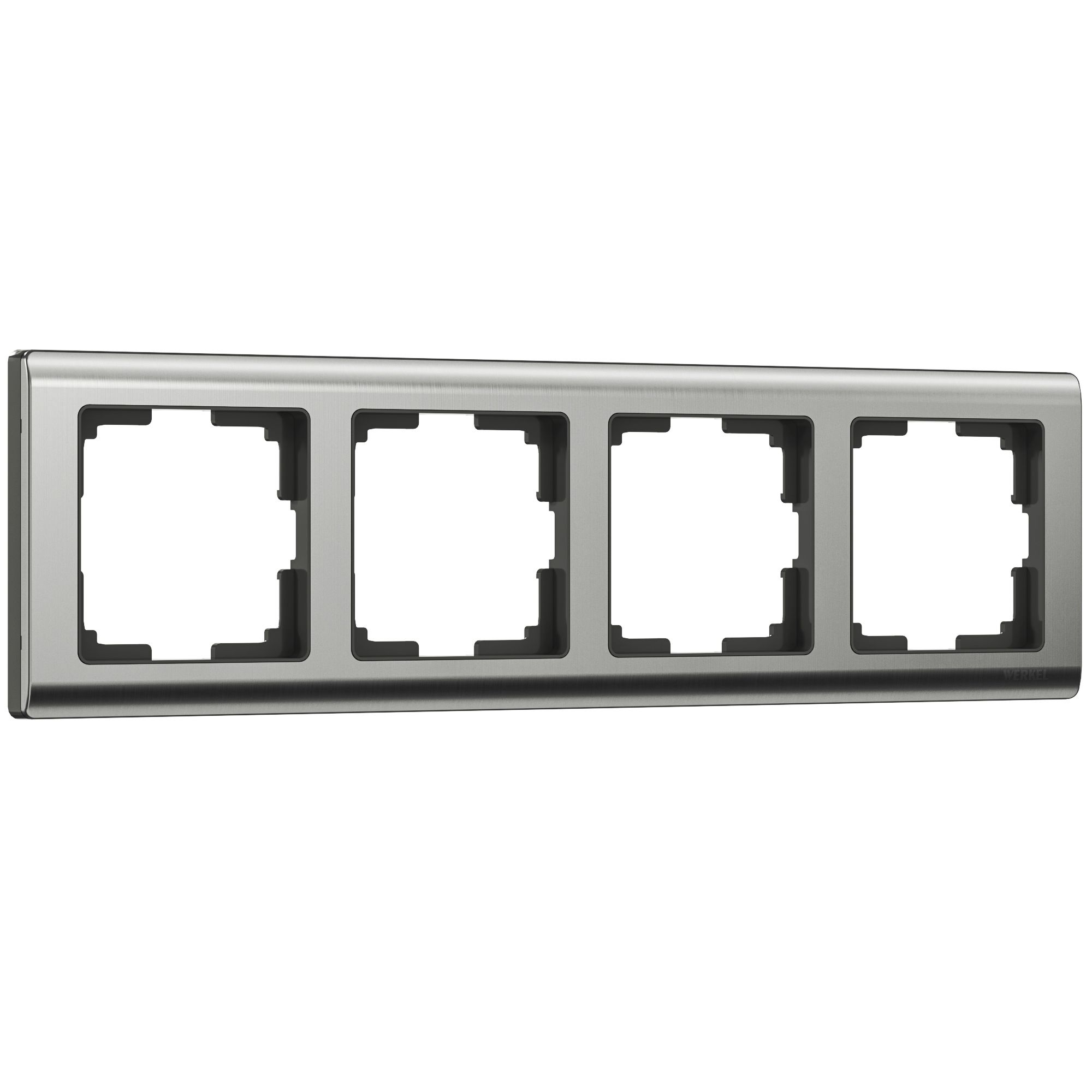 Рамка из металла на 4 поста Metallic глянцевый никель W0041602 Werkel