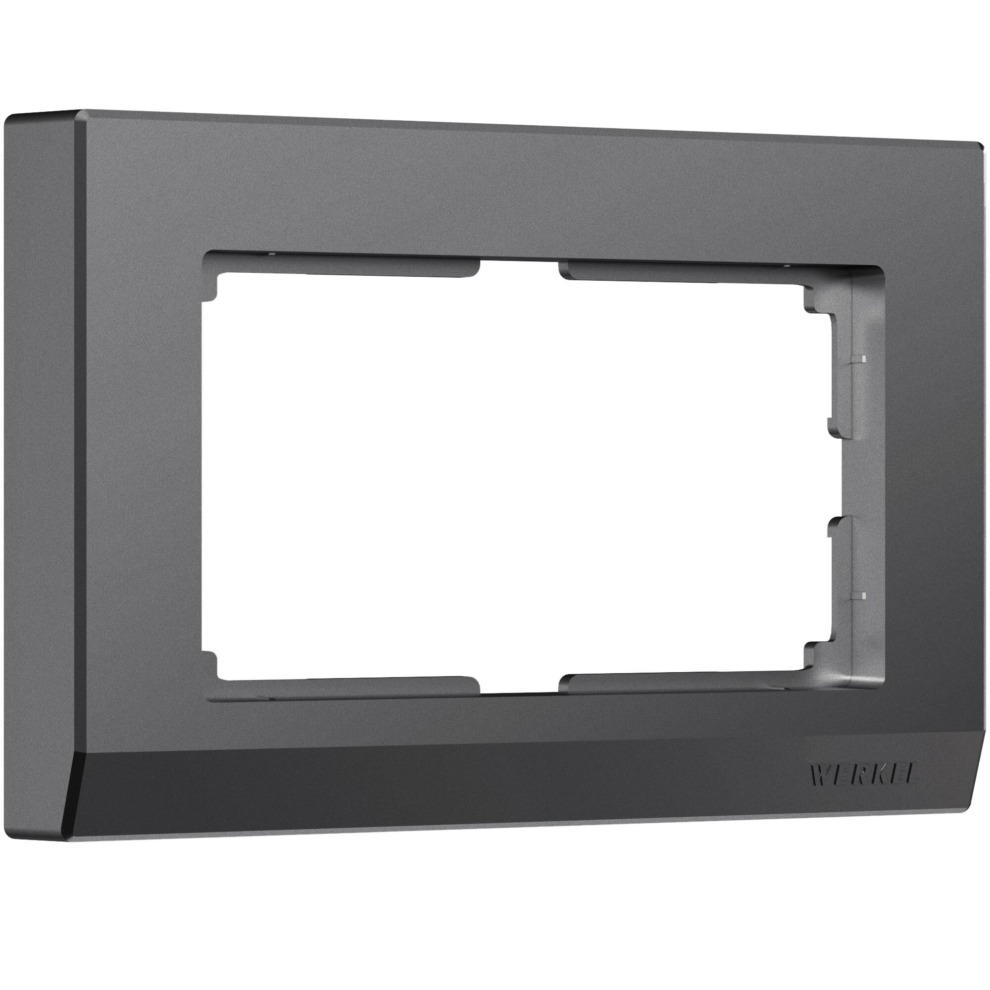 Рамка из поликарбоната для двойной розетки Stark графит матовый W0081864 Werkel