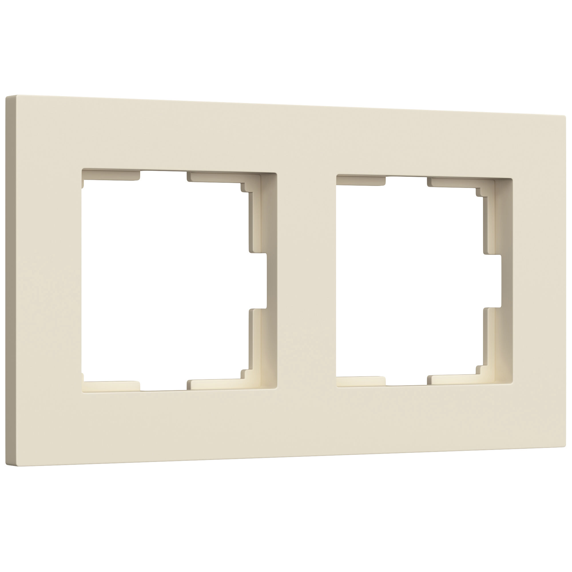 Рамка из поликарбоната на 2 поста Slab айвори софт W0022962 Werkel