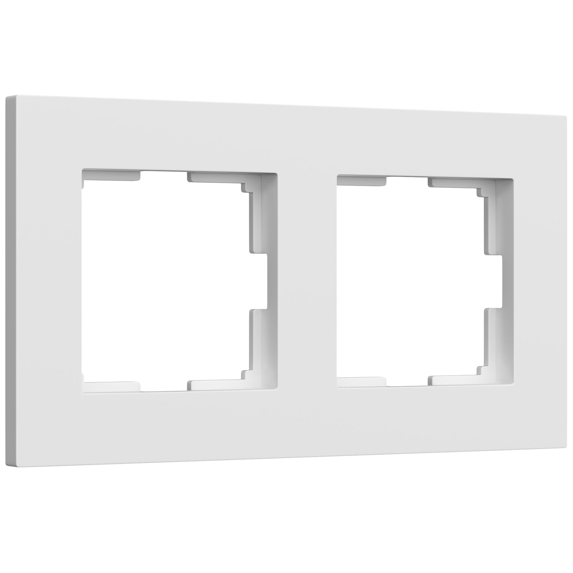 Рамка из поликарбоната на 2 поста Slab белый софт W0022961 Werkel