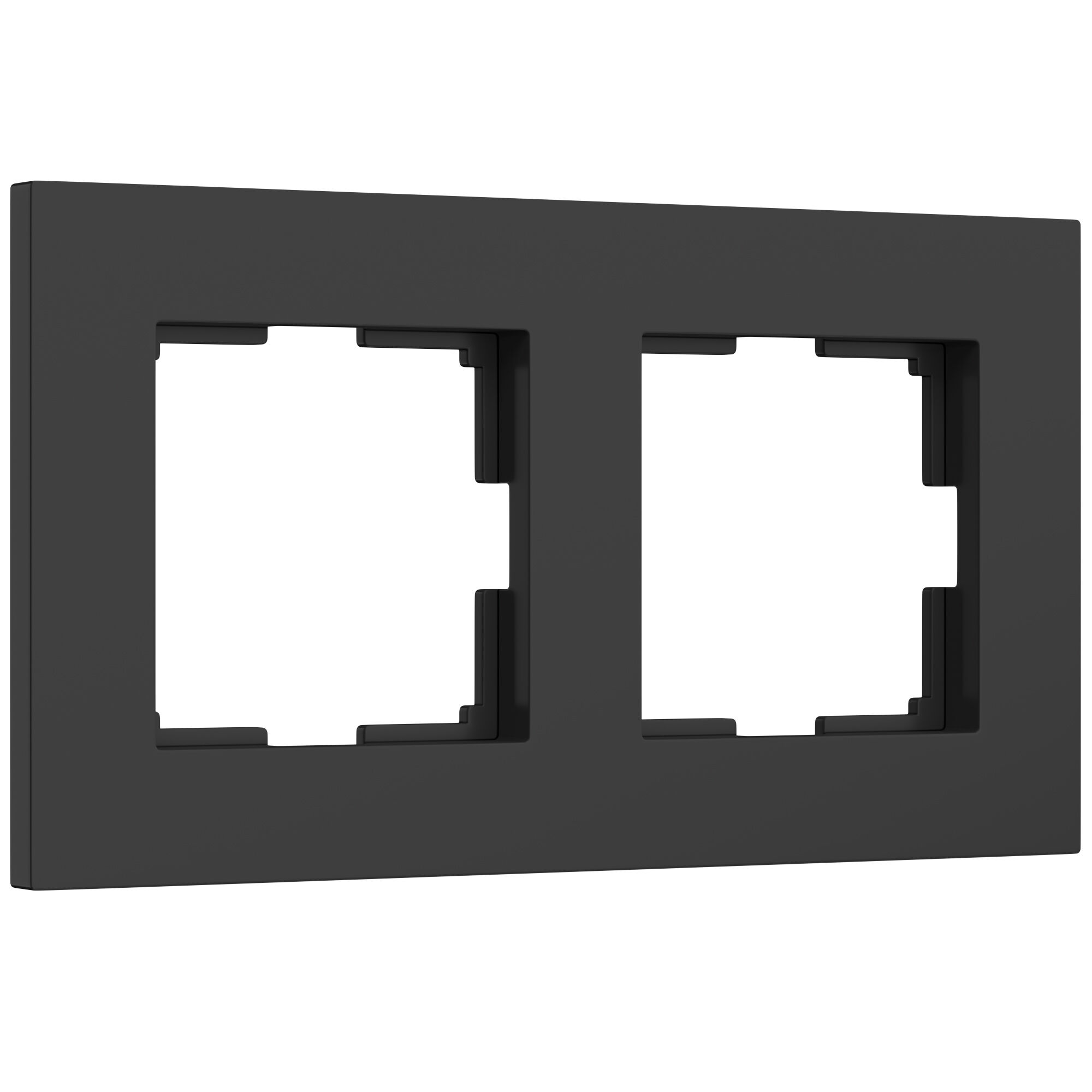 Рамка из поликарбоната на 2 поста Slab черный софт W0022908 Werkel