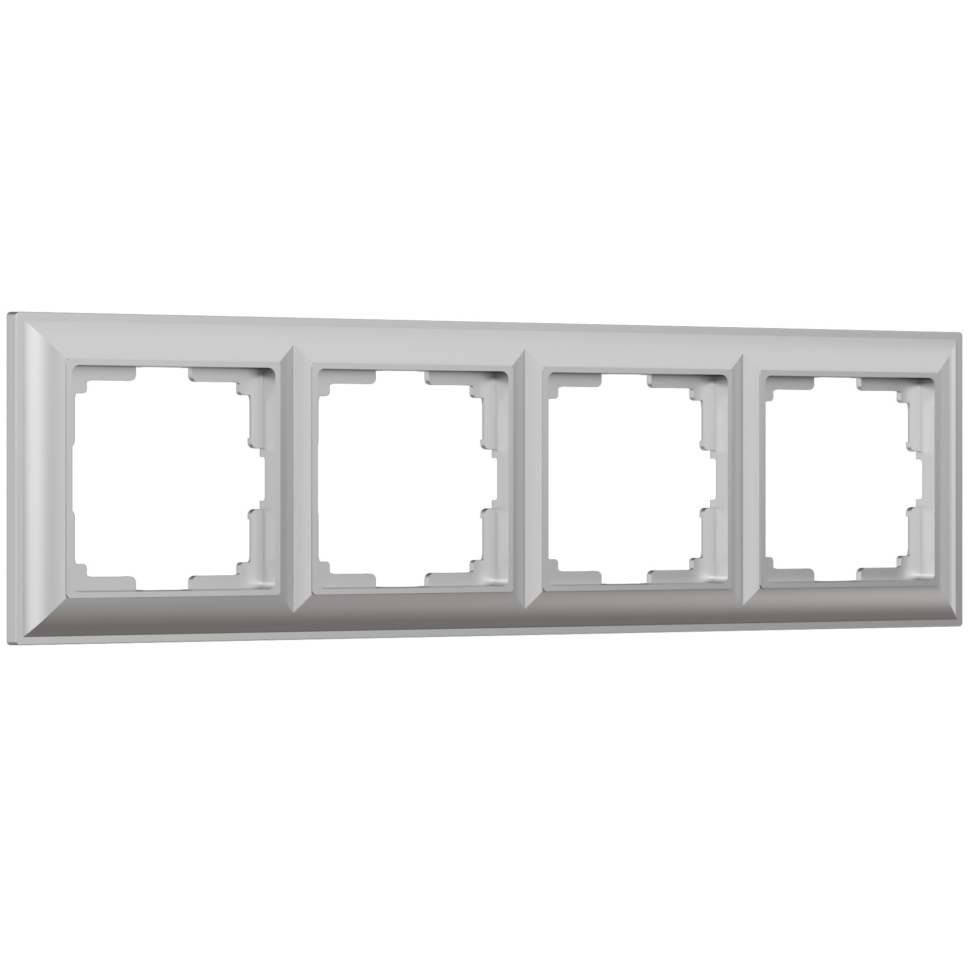 Рамка из поликарбоната на 4 поста Fiore серебряный W0042206 Werkel