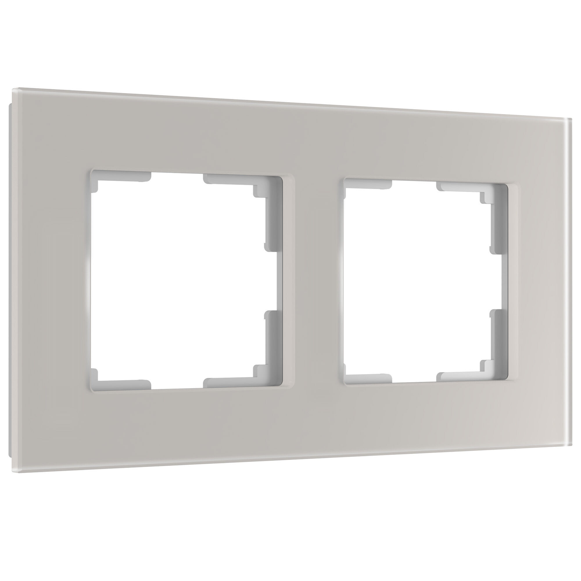Рамка из стекла на 2 пост Senso дымчатый soft-touch W0023117 Werkel