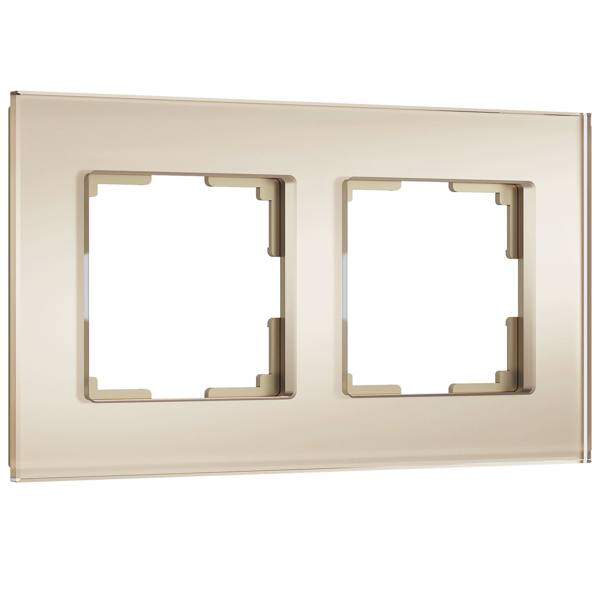 Рамка из стекла на 2 поста Senso шампань soft-touch W0023111 Werkel