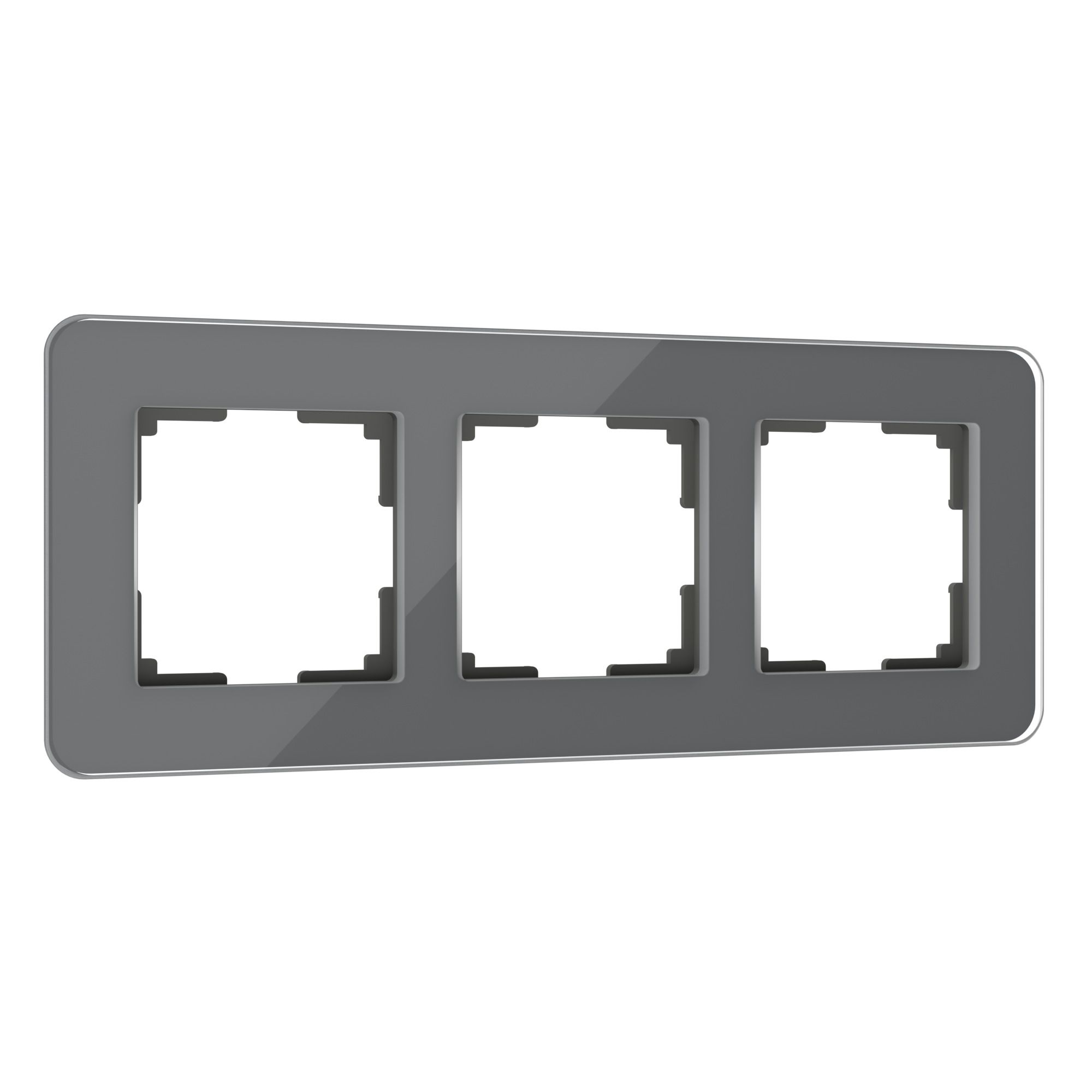 Рамка из стекла на 3 поста Elite графит W0032440 Werkel