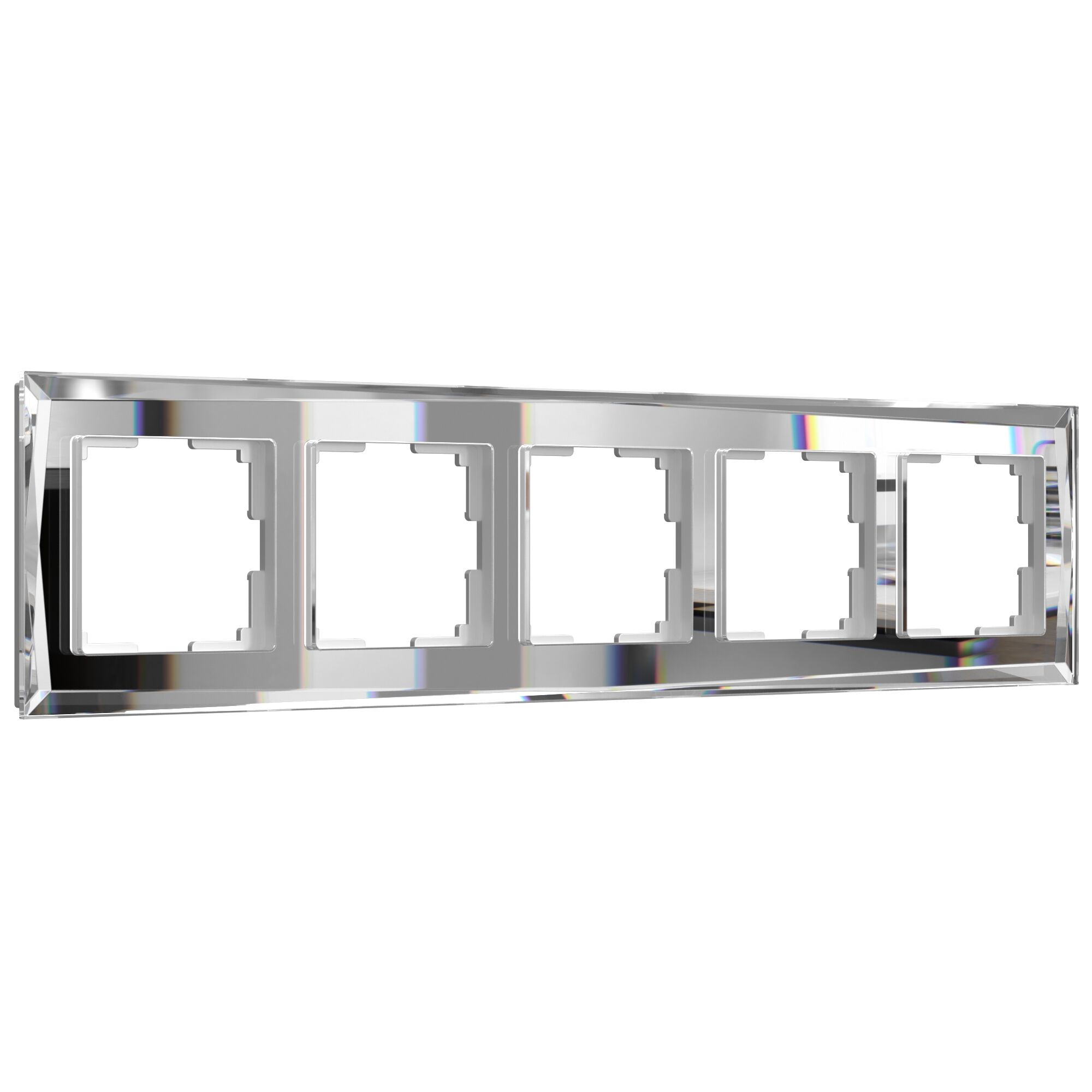 Рамка из стекла на 5 постов Diamant зеркальный W0051220 Werkel