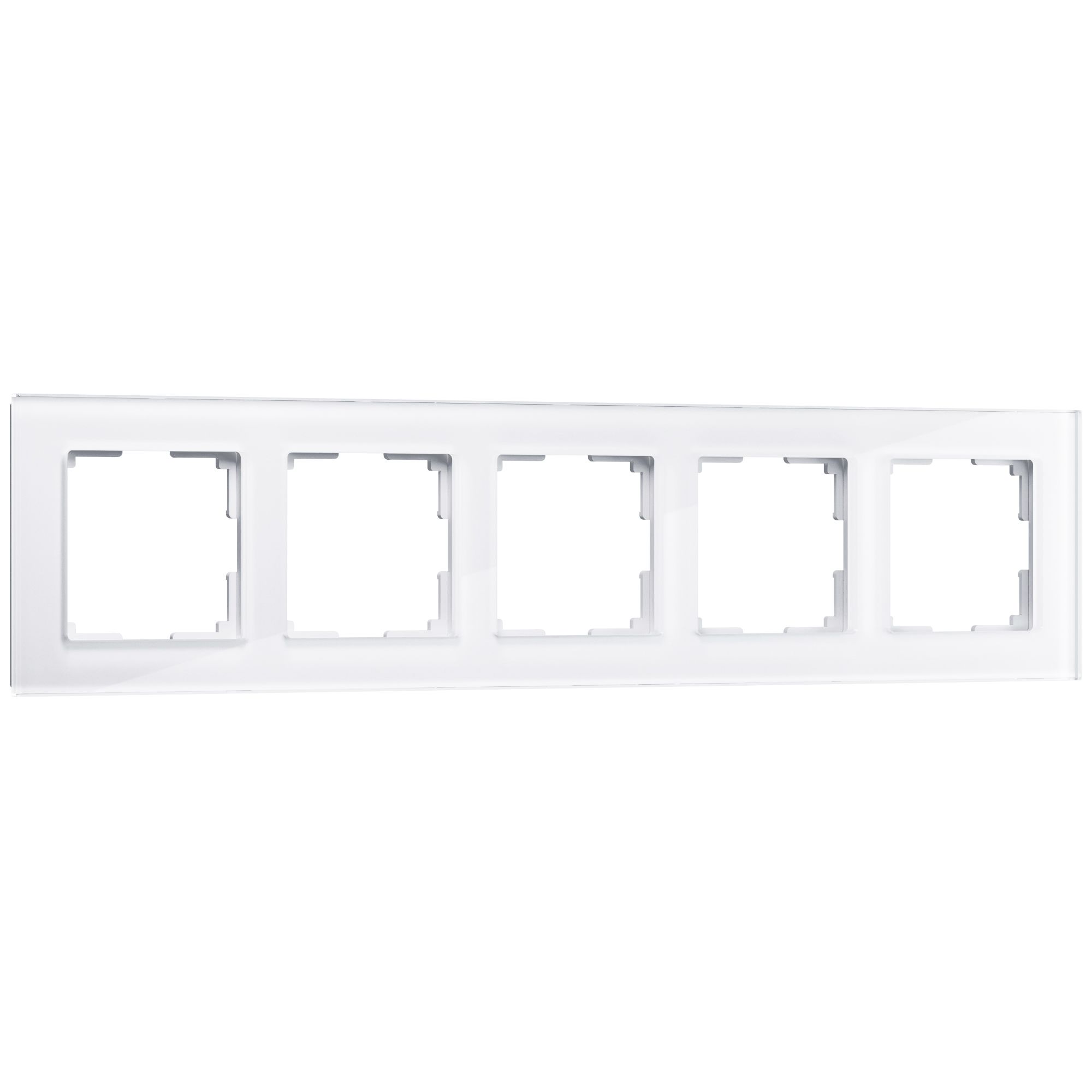 Рамка из стекла на 5 постов Favorit белый W0051101 Werkel