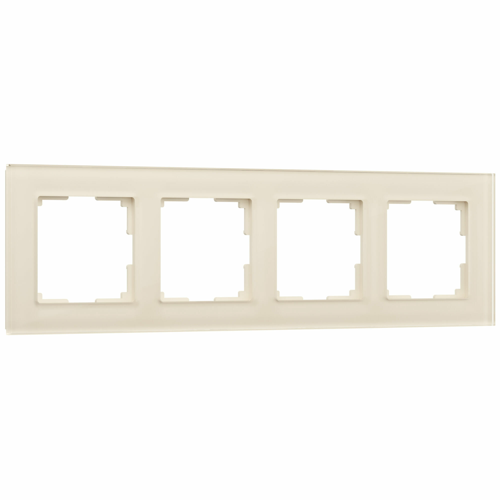 Рамка из стекла на 4 поста Favorit молочный W0041141 Werkel