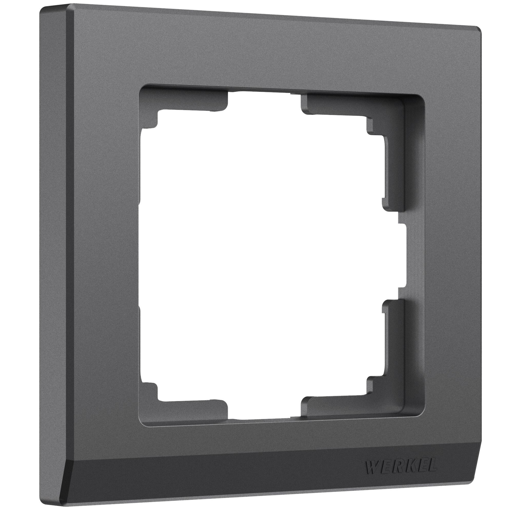 Рамка из поликарбоната на 1 пост Stark графит матовый W0011864 Werkel