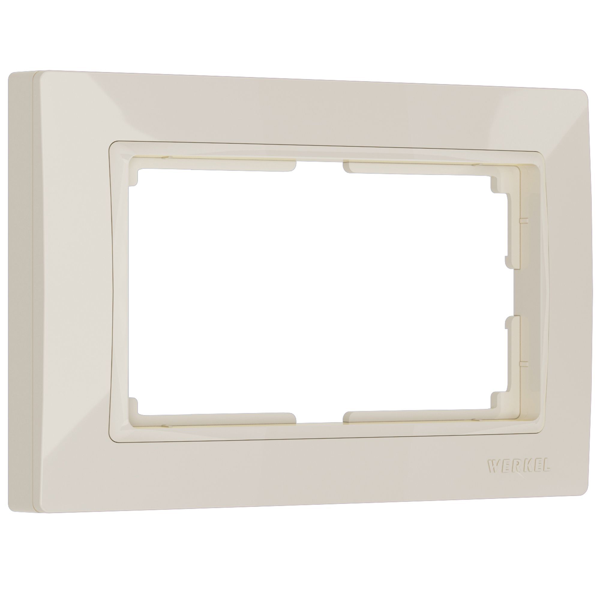 Рамка из поликарбоната для двойной розетки Snabb Basic слоновая кость W0082003 Werkel
