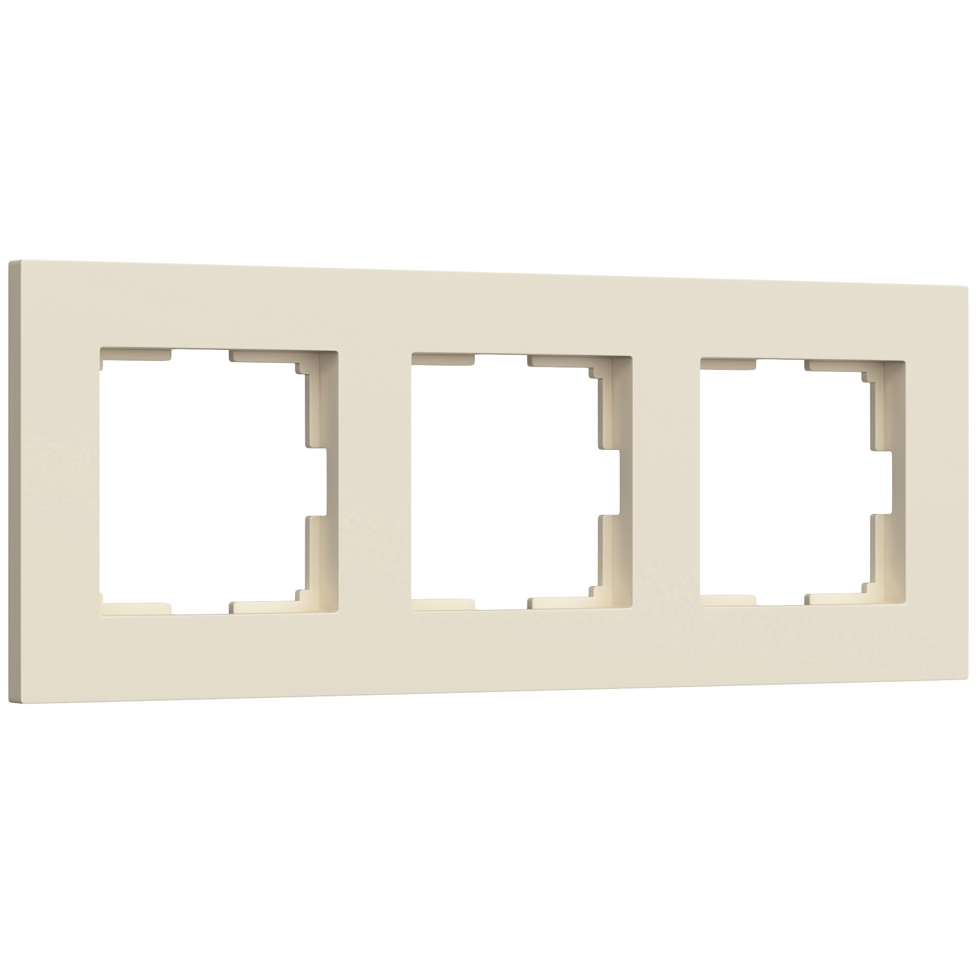 Рамка из поликарбоната на 3 поста Slab айвори софт W0032962 Werkel