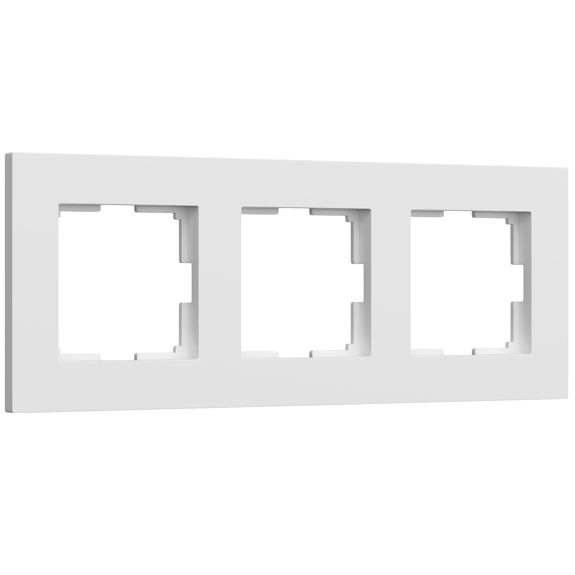 Рамка из поликарбоната на 3 поста Slab белый софт W0032961 Werkel