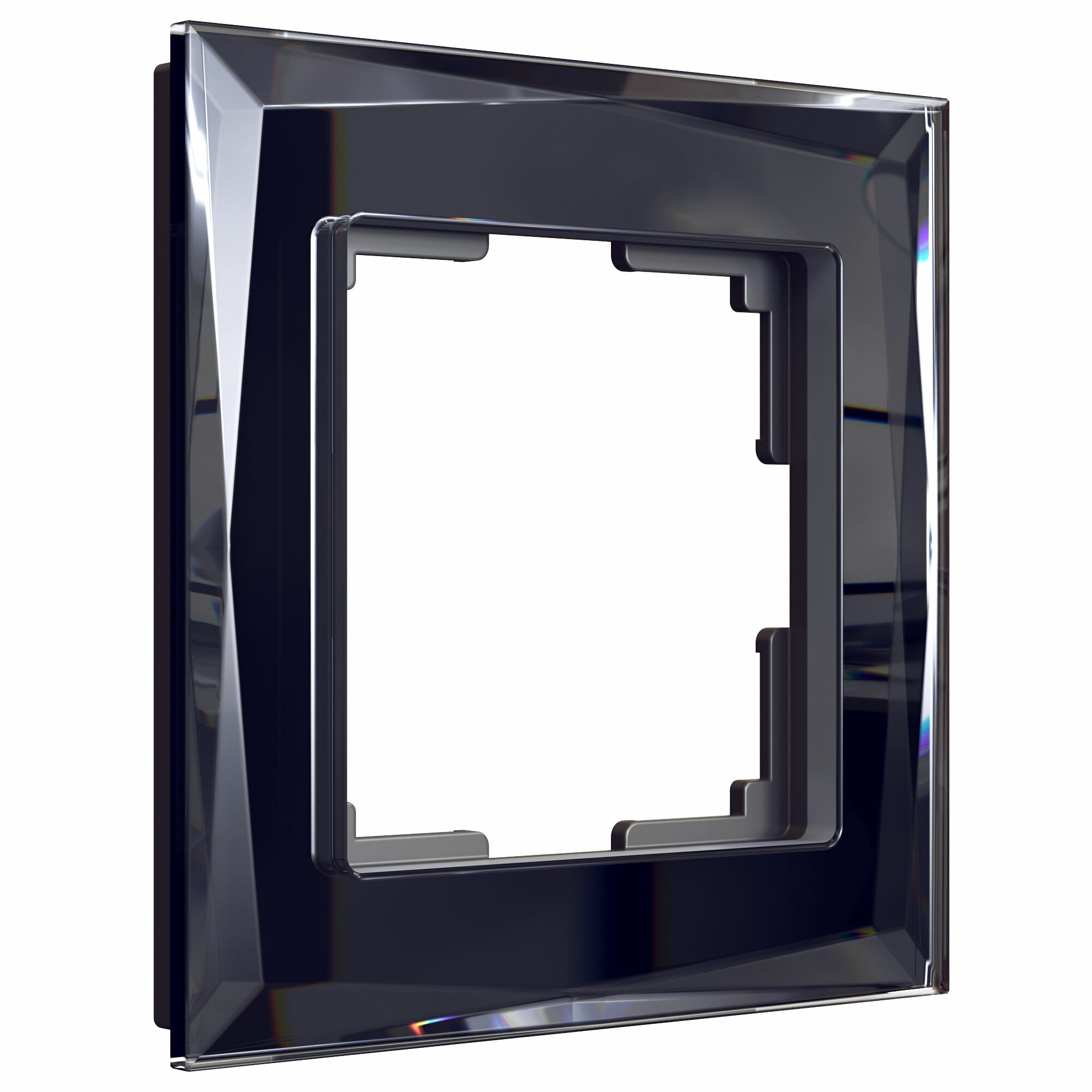 Рамка из стекла на 1 пост Diamant черный W0011208 Werkel