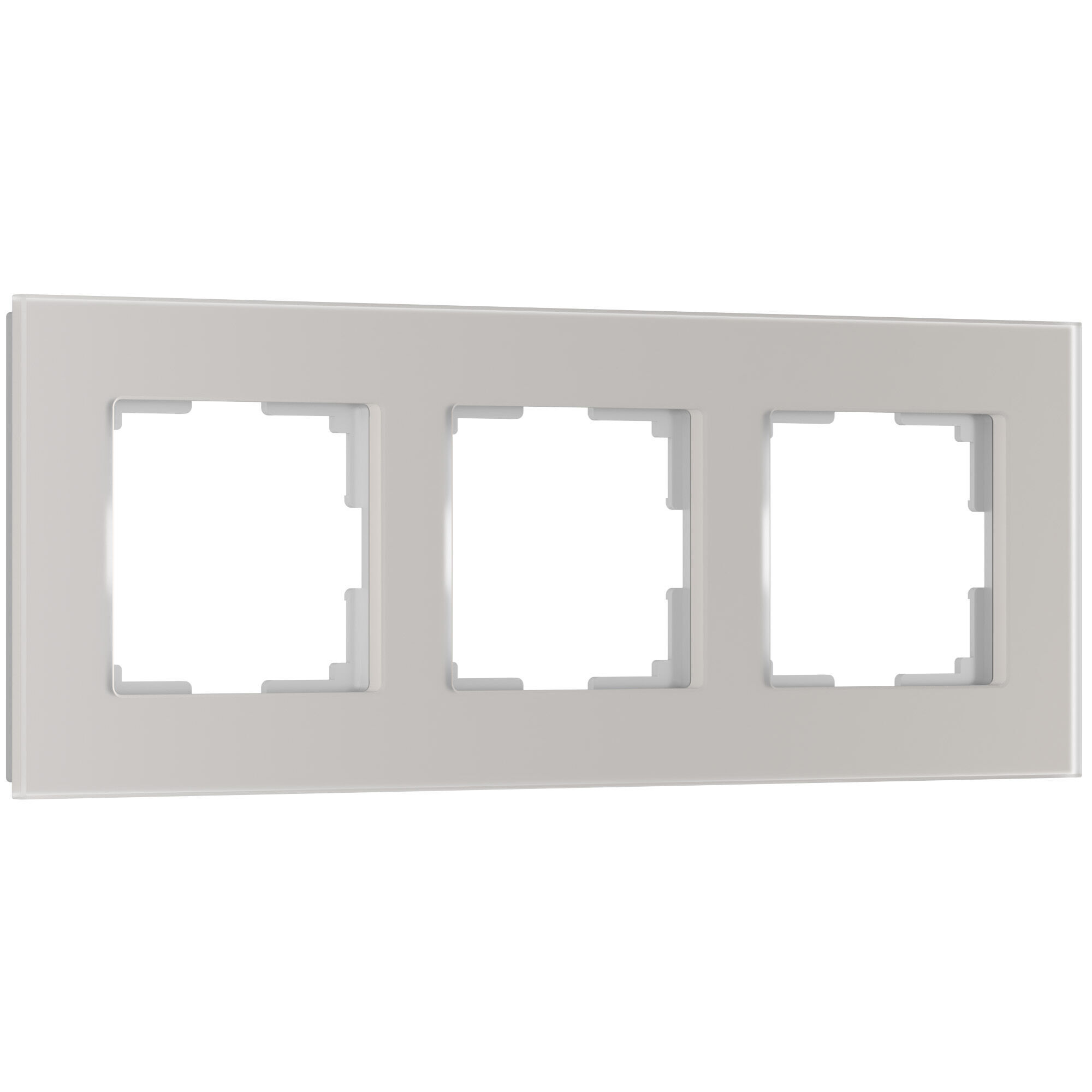 Рамка из стекла на 3 пост Senso дымчатый soft-touch W0033117 Werkel