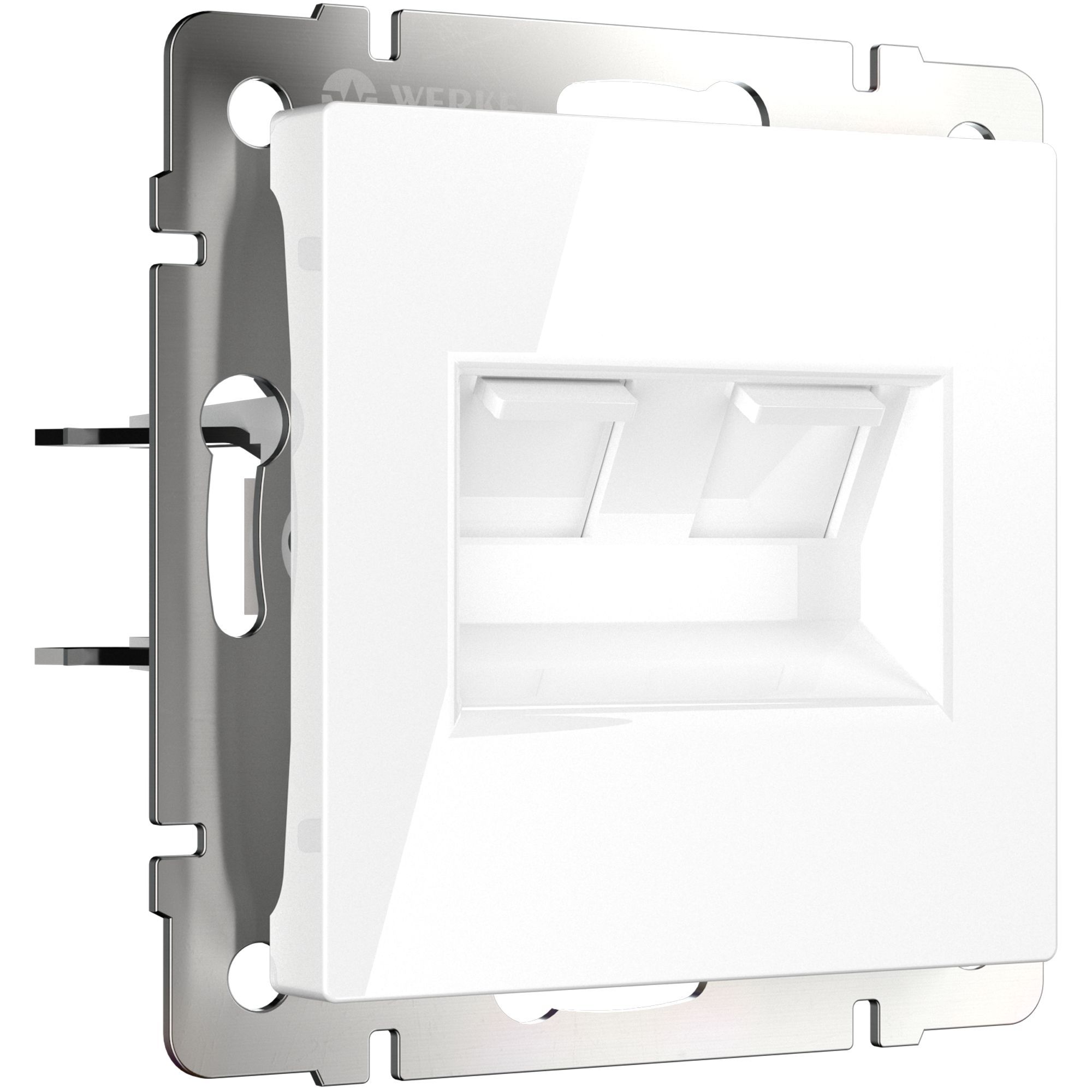 Розетка двойная Ethernet RJ-45 белая W1181101 Werkel