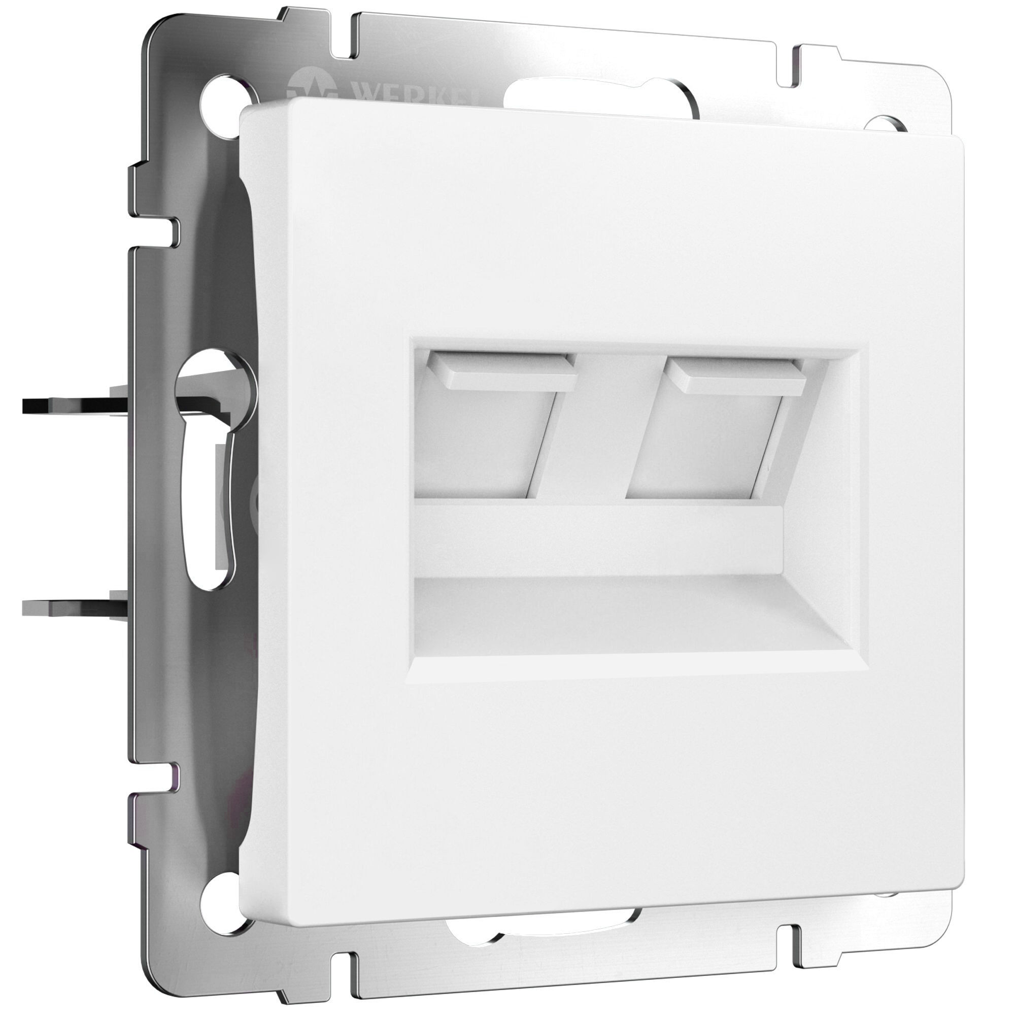 Розетка двойная Ethernet RJ-45 белый матовый W1181161 Werkel
