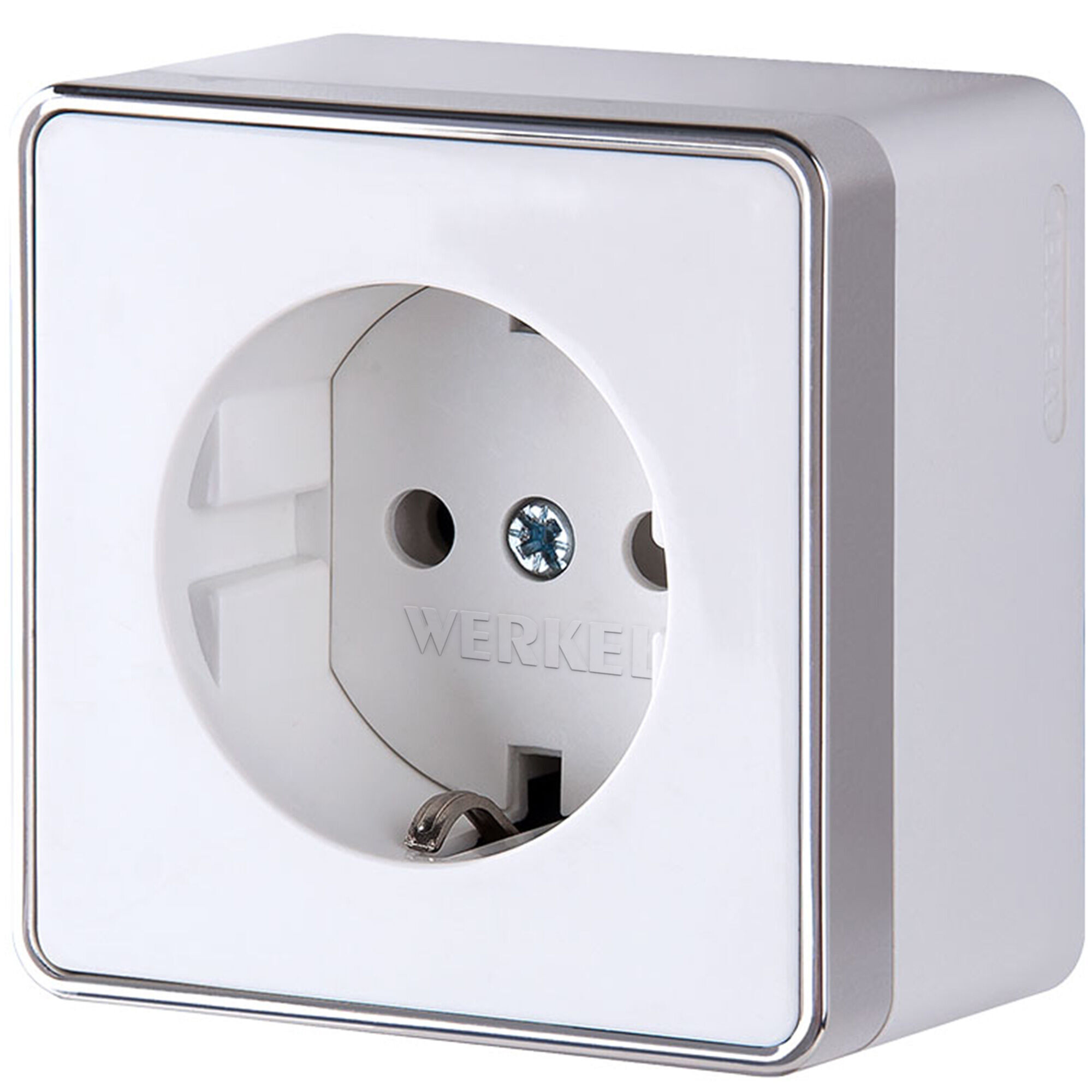 Розетка с заземлением Gallant белая W5071001 Werkel