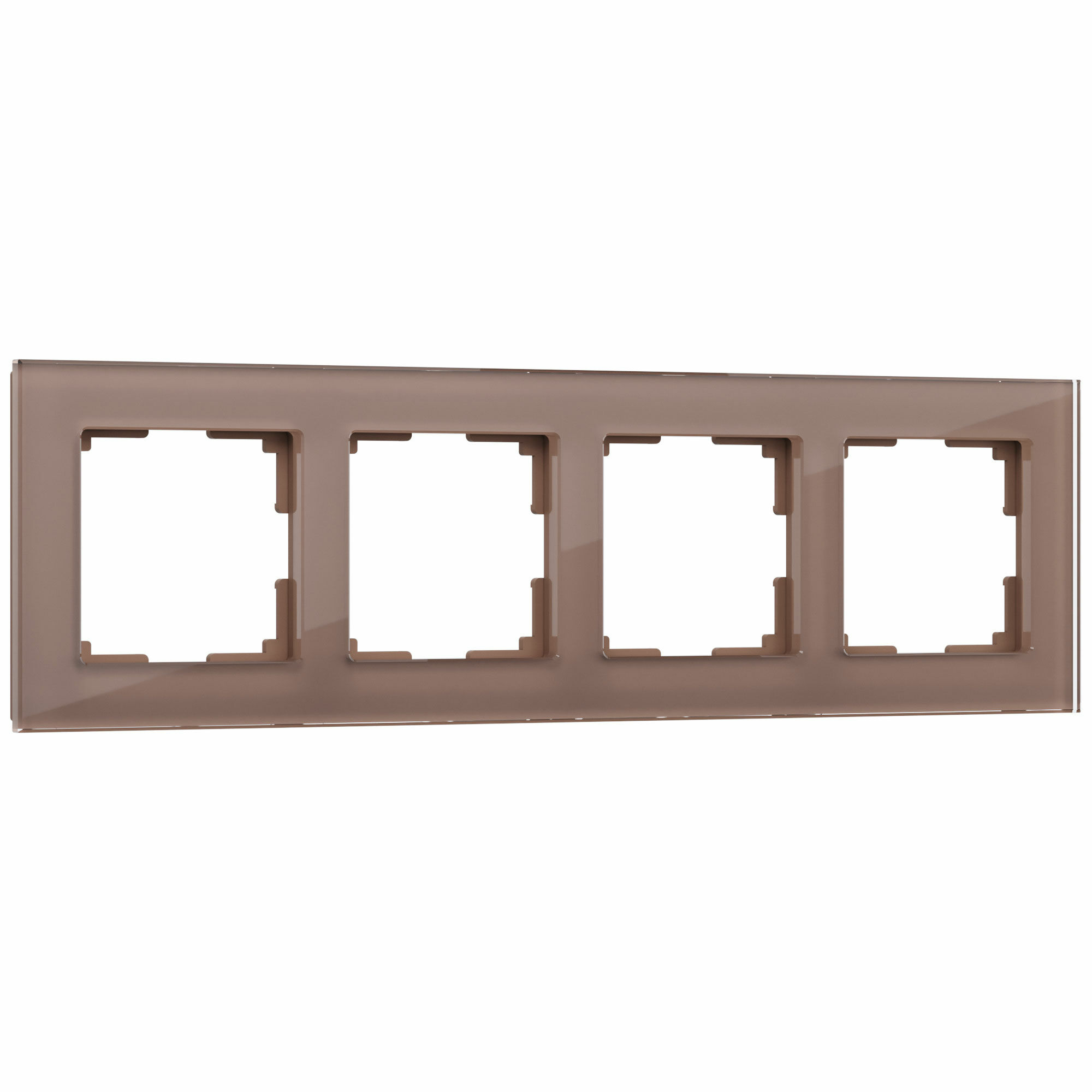 Рамка из стекла на 4 поста Favorit латте W0041142 Werkel