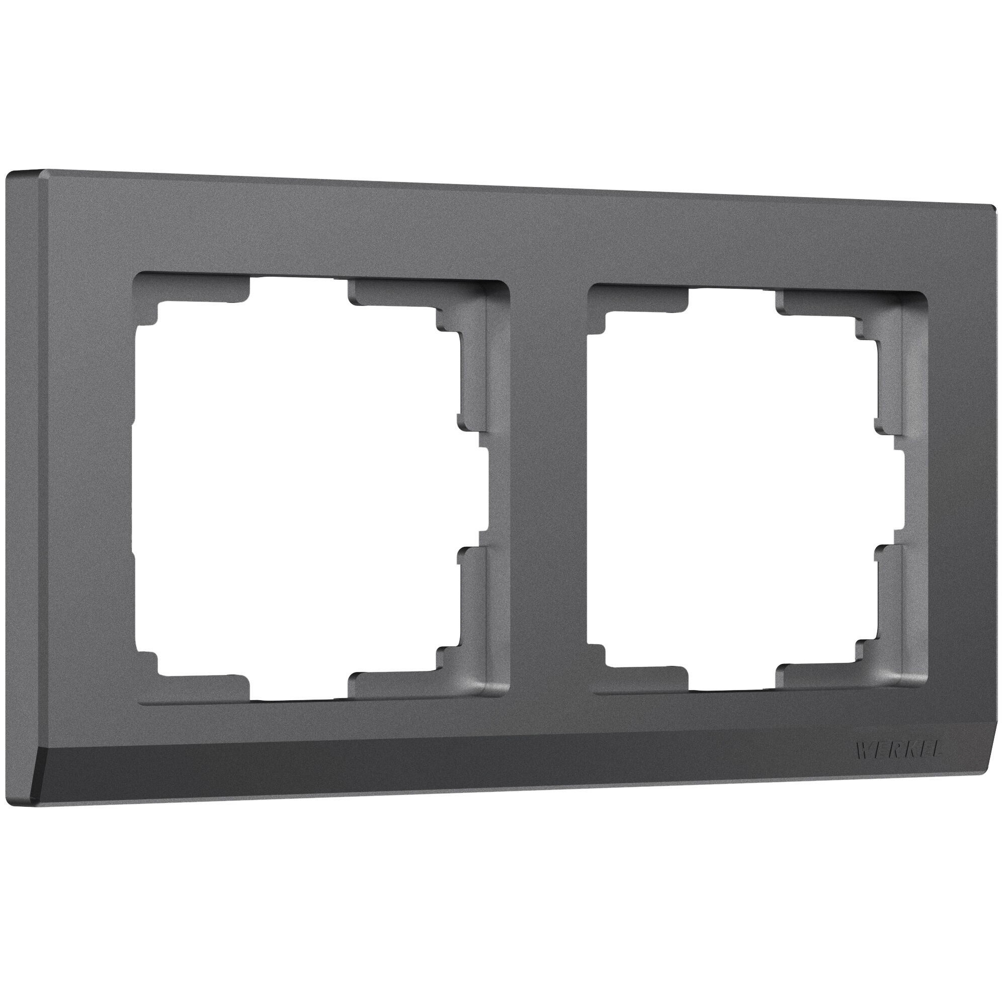 Рамка из поликарбоната на 2 поста Stark графит матовый W0021864 Werkel
