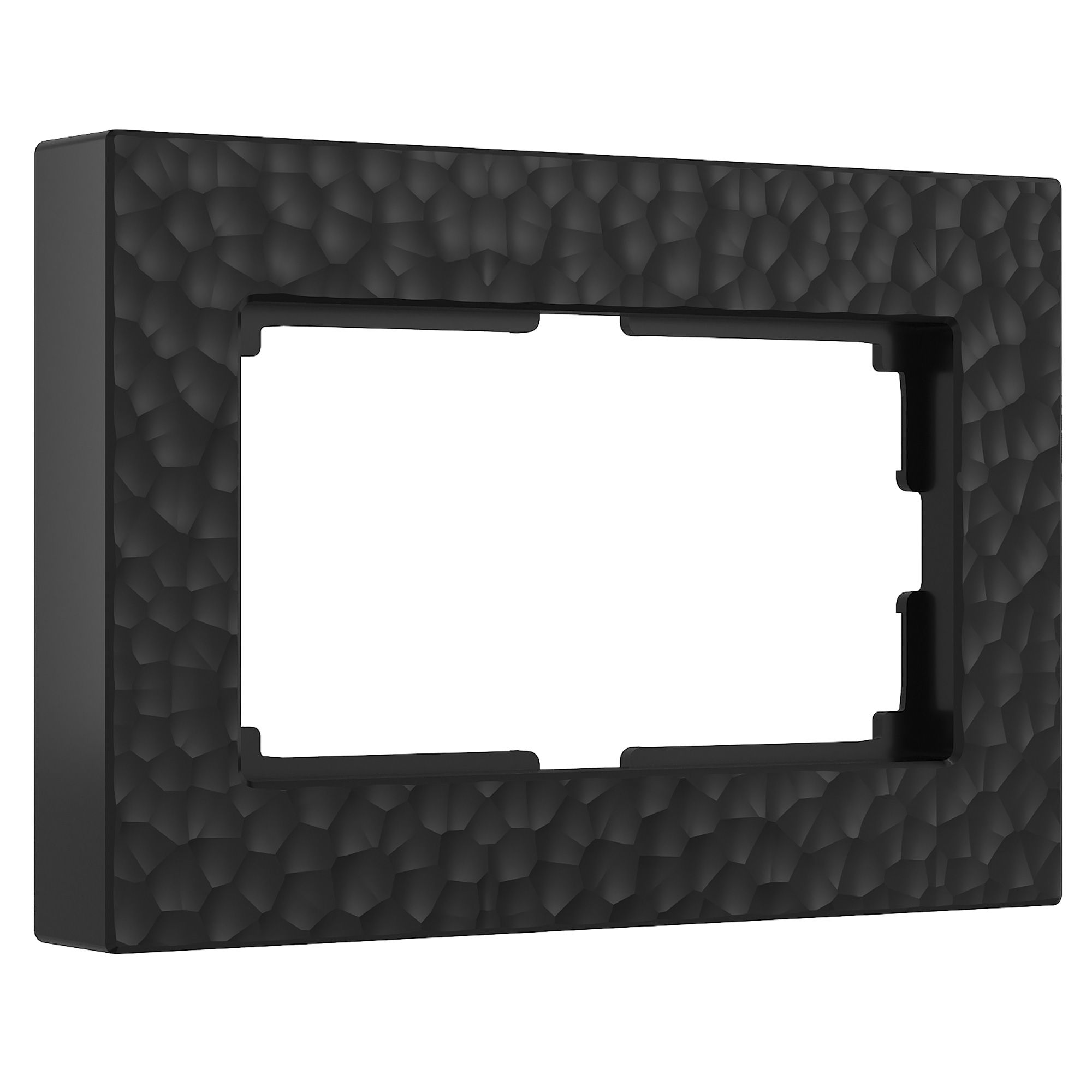 Рамка из поликарбоната для двойной розетки Hammer черный W0082408 Werkel