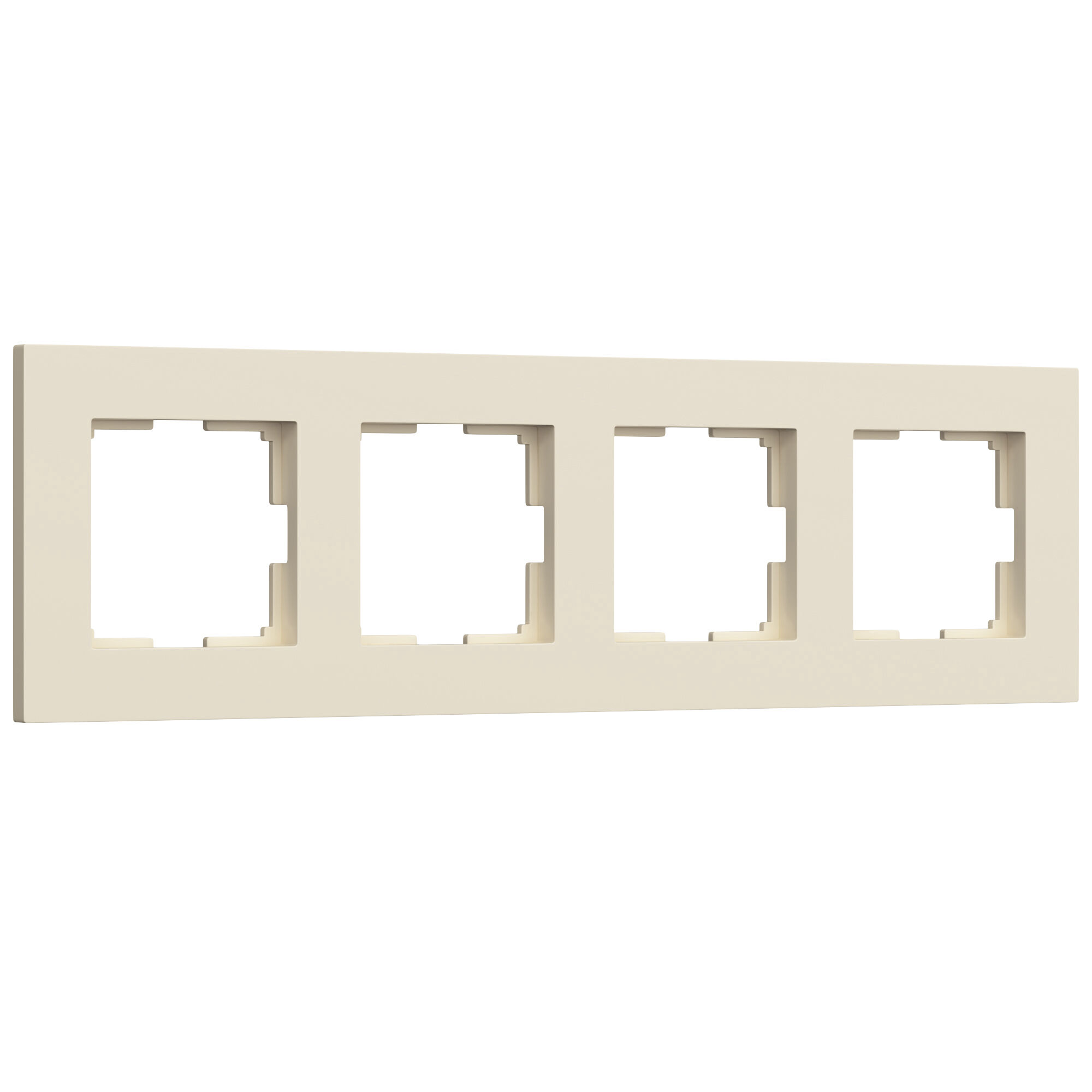 Рамка из поликарбоната на 4 поста Slab айвори софт W0042962 Werkel