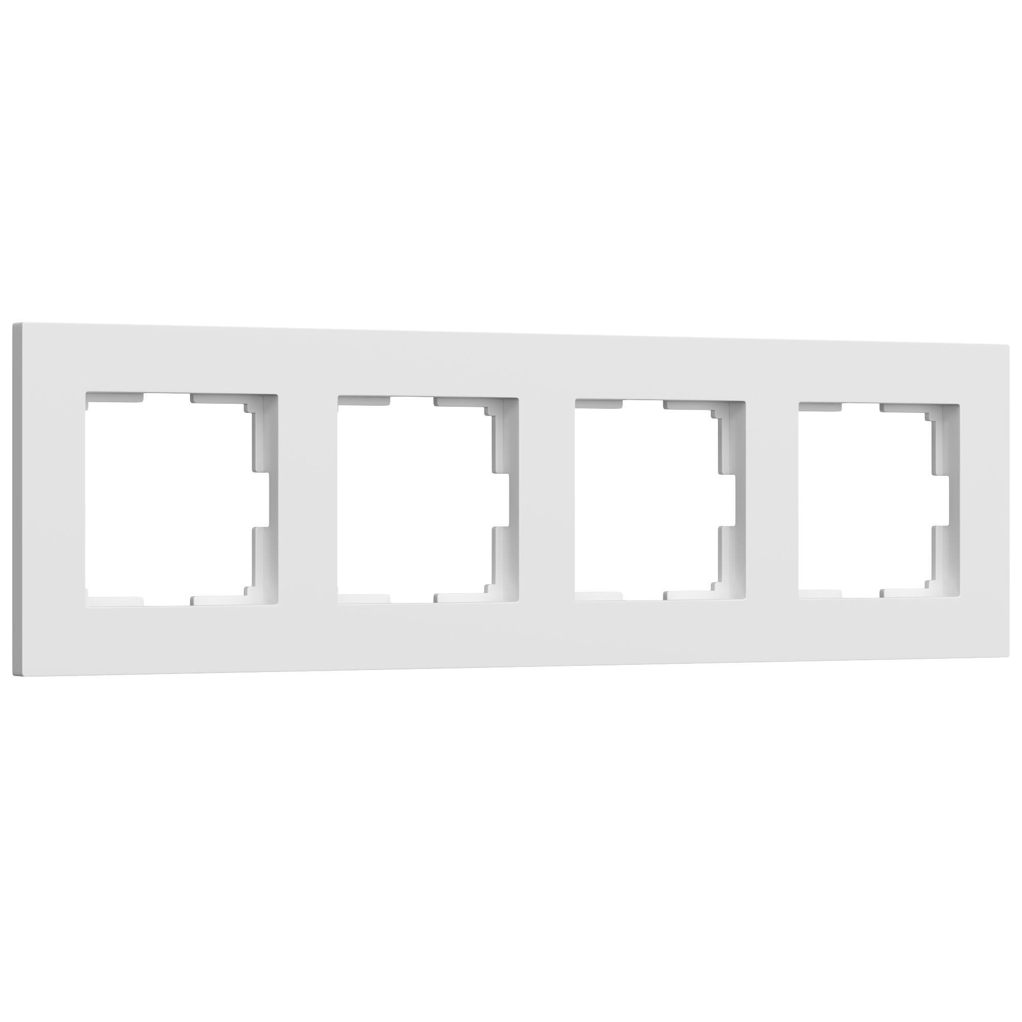 Рамка из поликарбоната на 4 поста Slab белый софт W0042961 Werkel