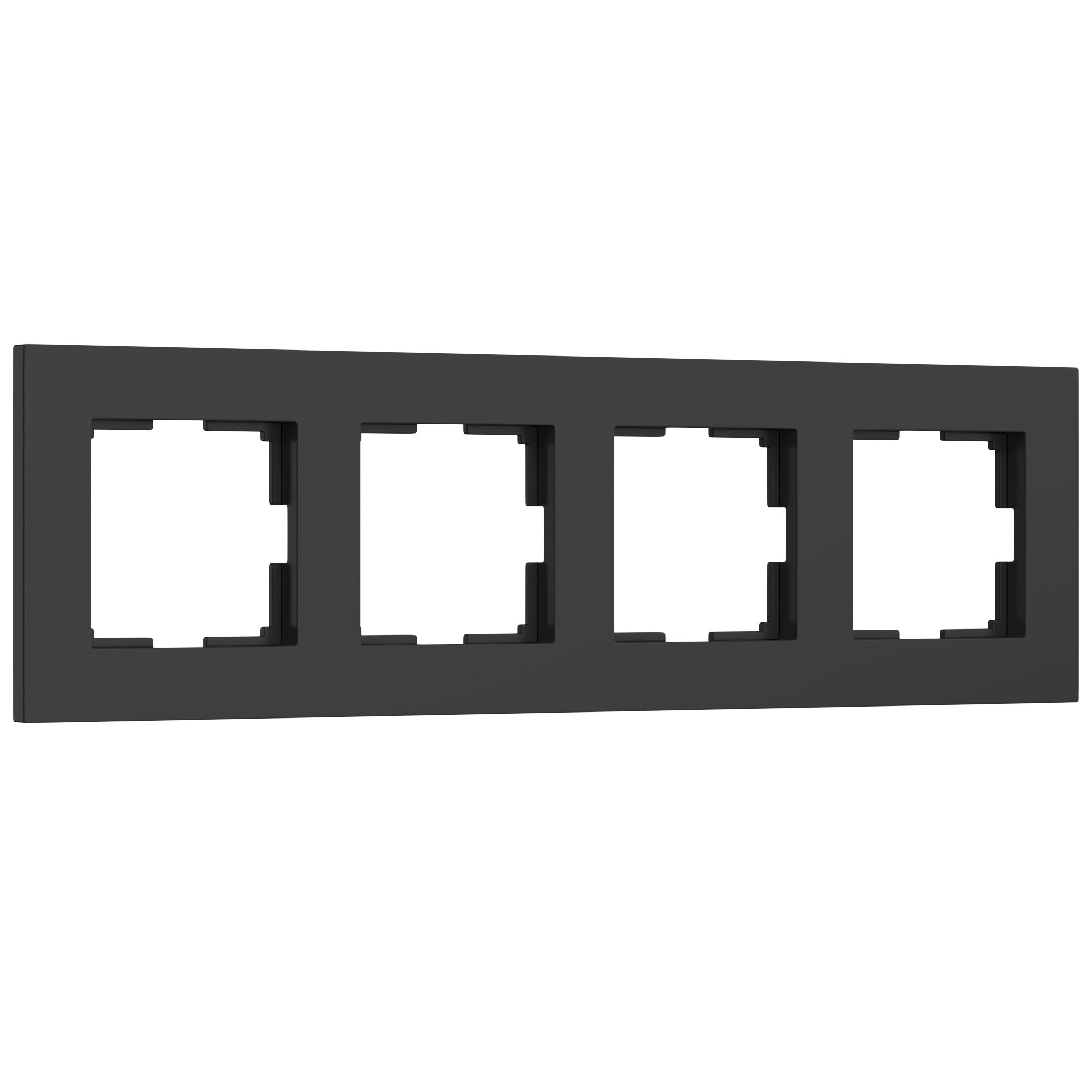 Рамка из поликарбоната на 4 поста Slab черный софт W0042908 Werkel