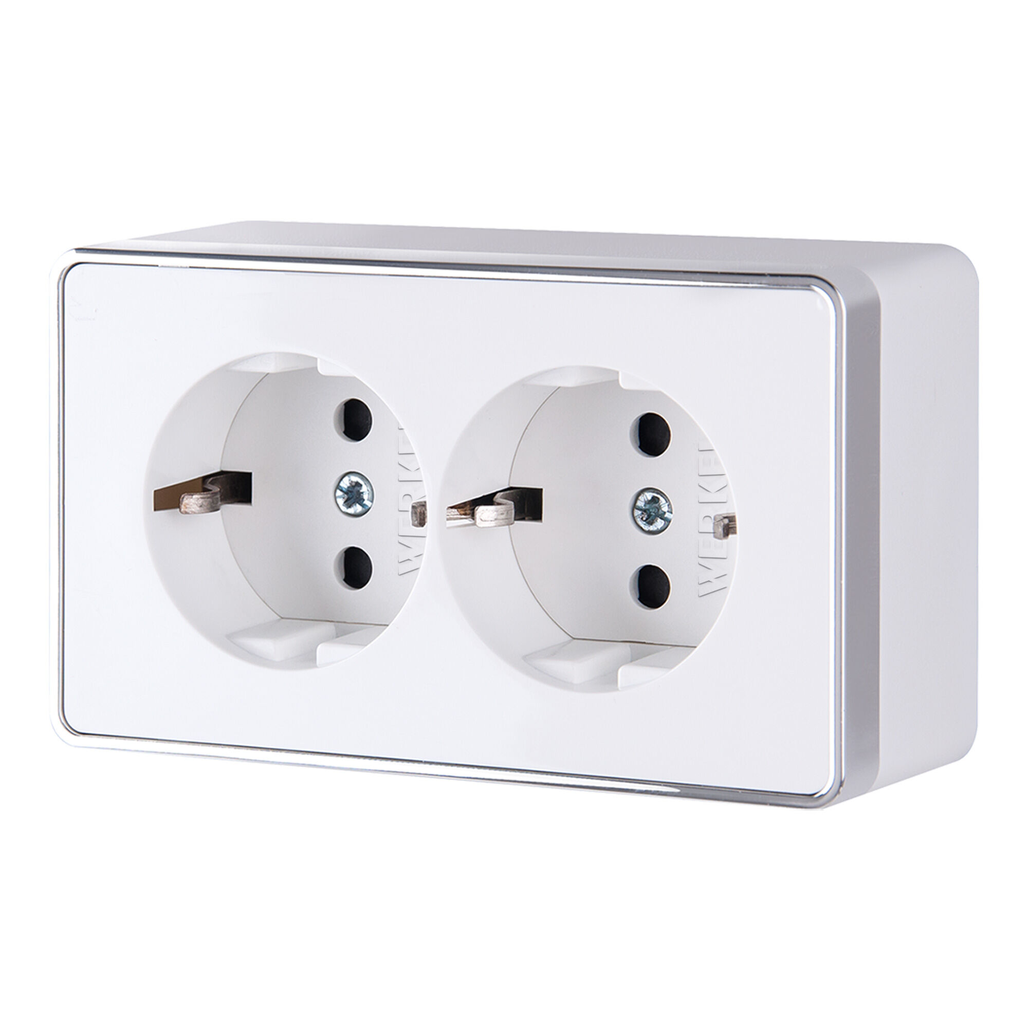 Розетка двойная с заземлением Gallant белая W5072101 Werkel