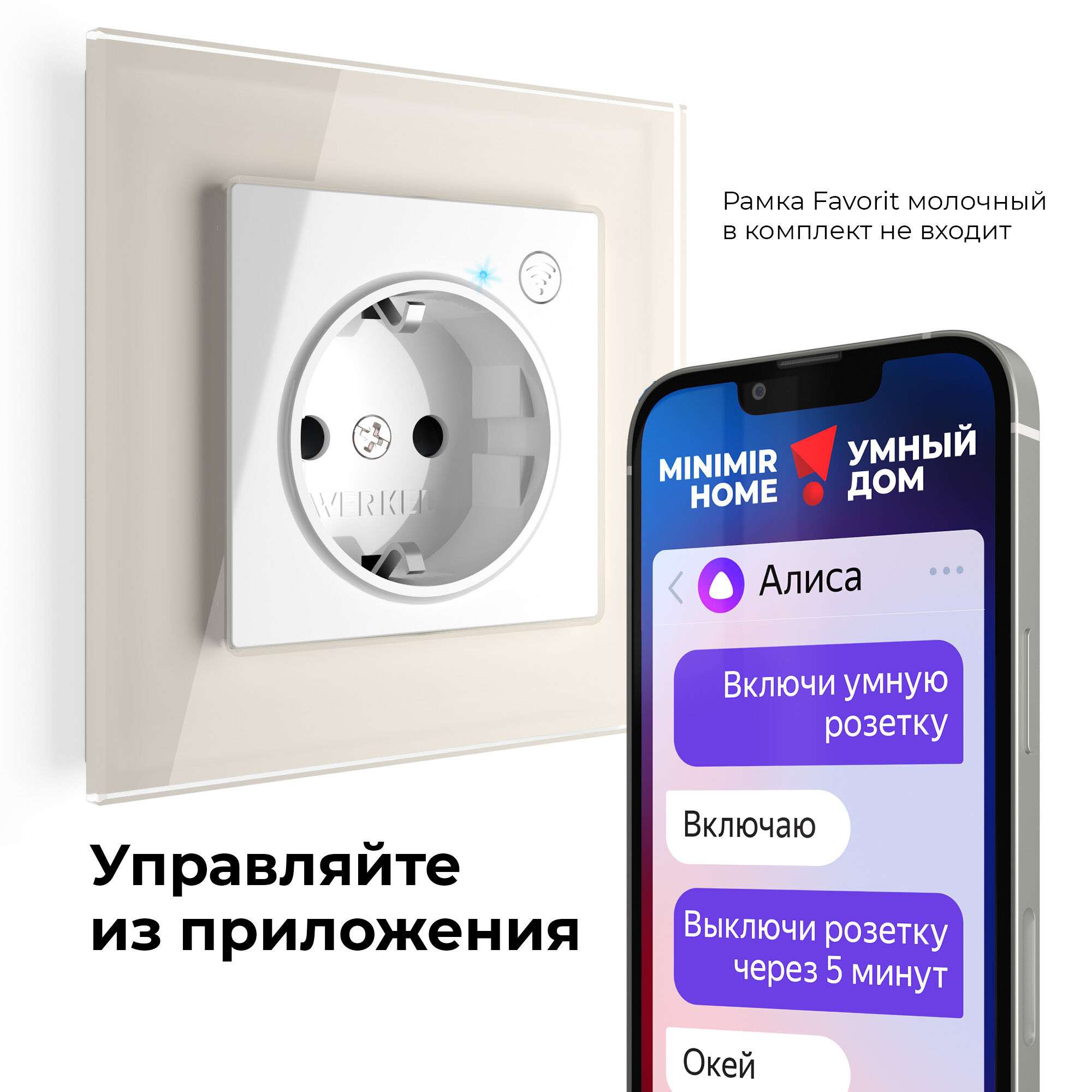 Умная встраиваемая розетка с заземлением с защитными шторками W1171601 Werkel Умная встраиваемая розетка с заземлением с защитными шторками W1171601 Werkel