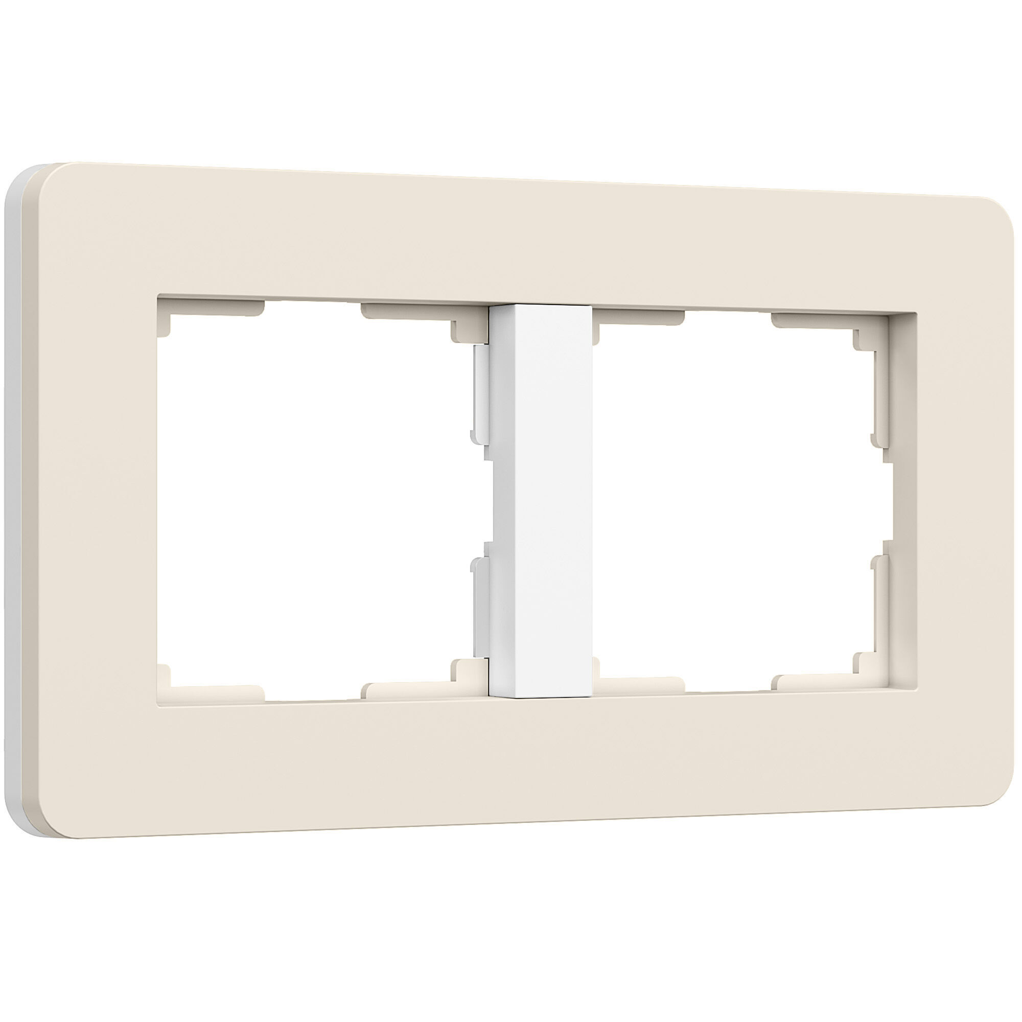 Рамка на 2 поста Split (айвори/белый, soft-touch) W0023066 Werkel