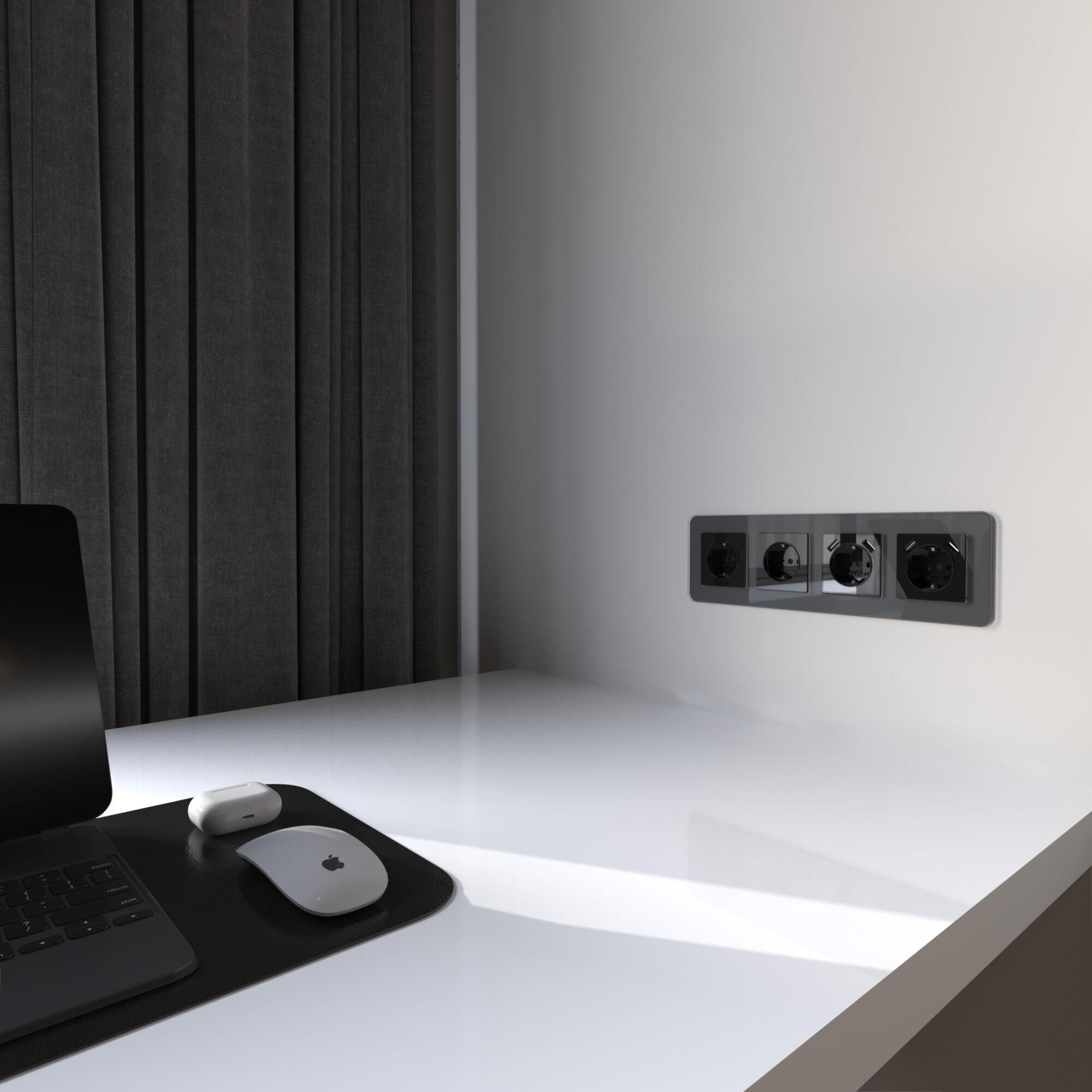 Накладка для розетки USB черный акрил W1179548 Werkel Накладка для розетки USB черный акрил W1179548 Werkel