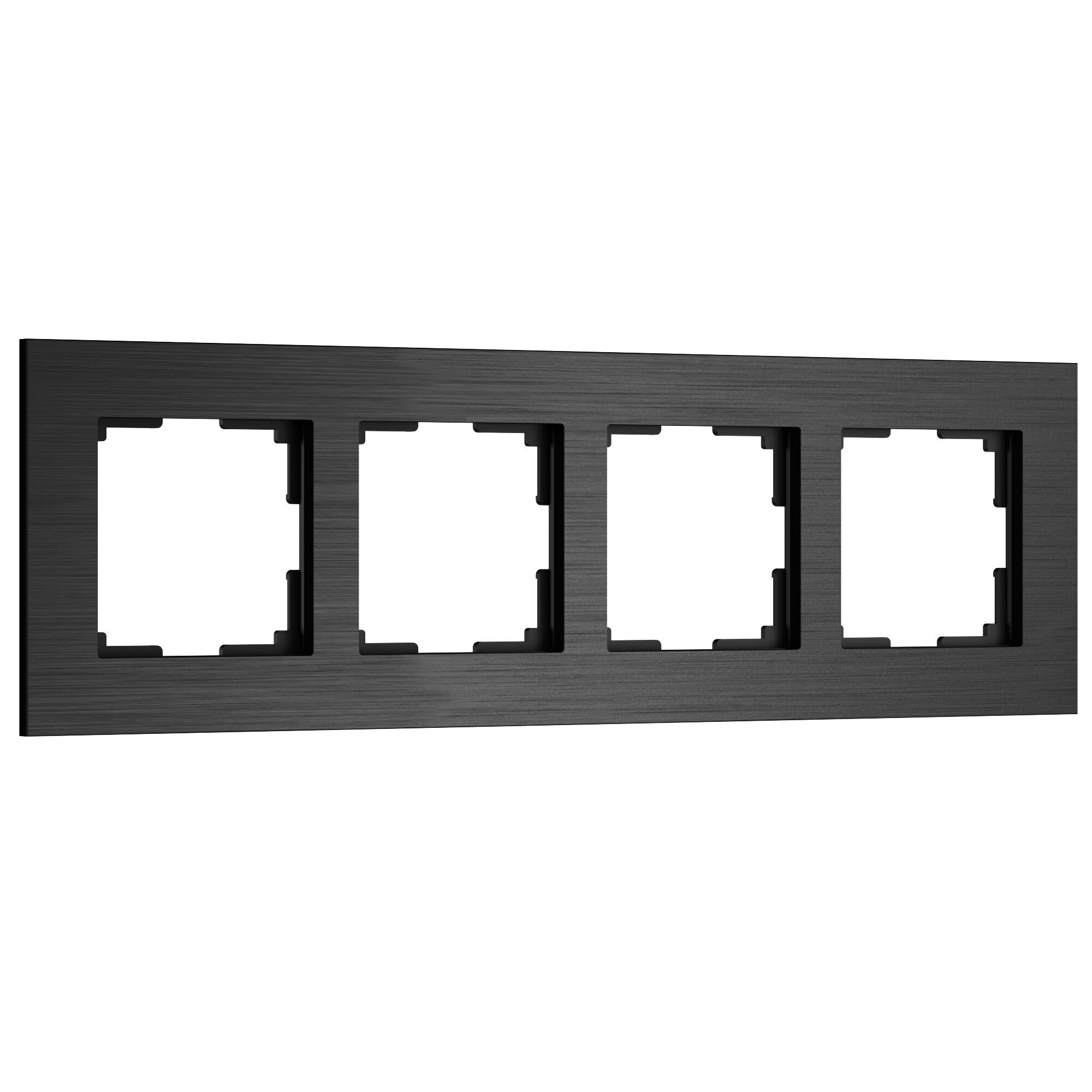 Рамка из металла на 4 поста АluMax черный алюминий W0043508 Werkel