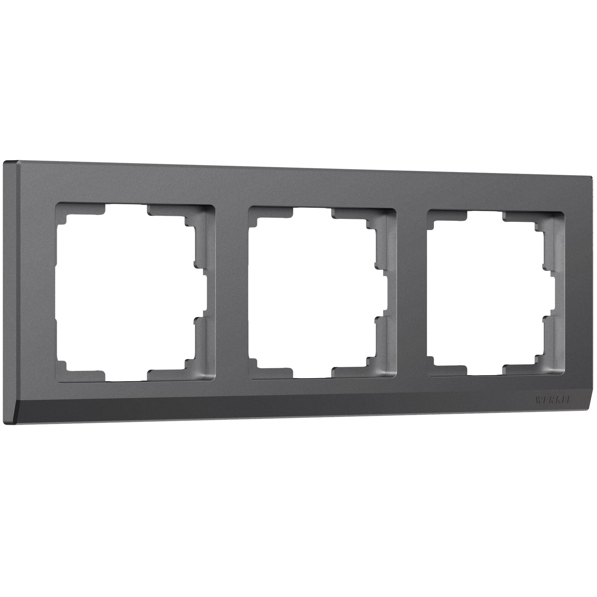 Рамка из поликарбоната на 3 поста Stark графит матовый W0031864 Werkel