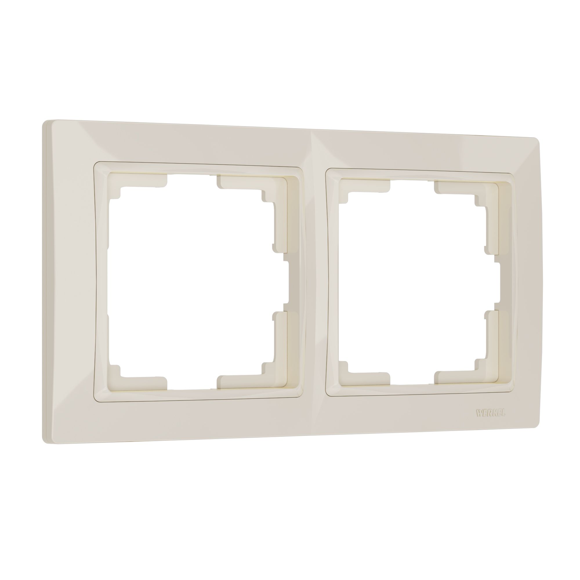 Рамка из поликарбоната на 2 поста Snabb Basic слоновая кость W0022003 Werkel