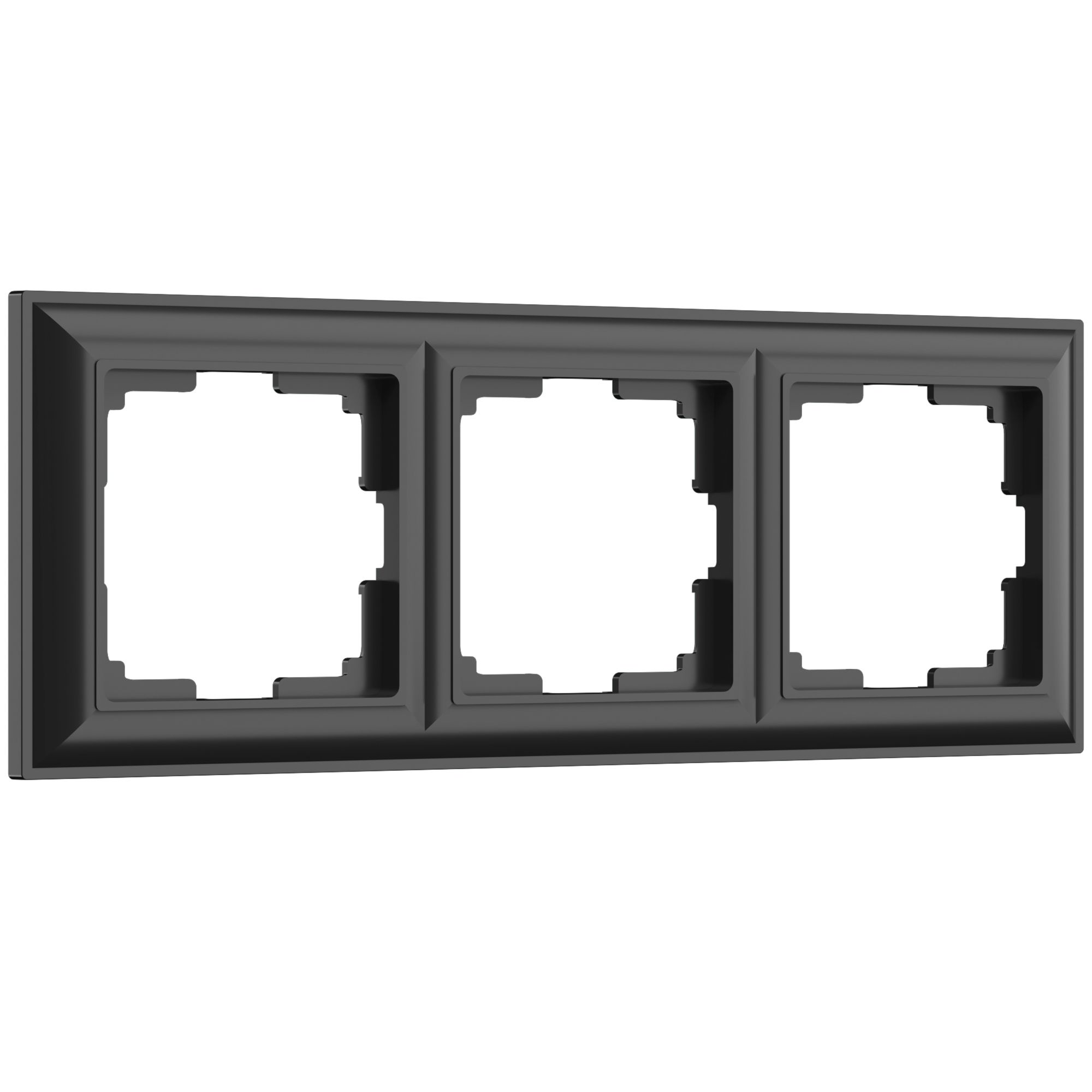 Рамка из поликарбоната на 3 поста Fiore черный W0032208 Werkel