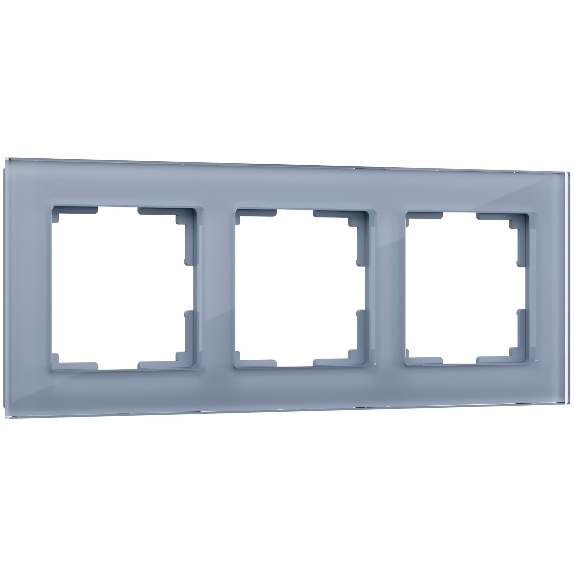 Рамка из стекла на 3 поста Favorit серый W0031115 Werkel