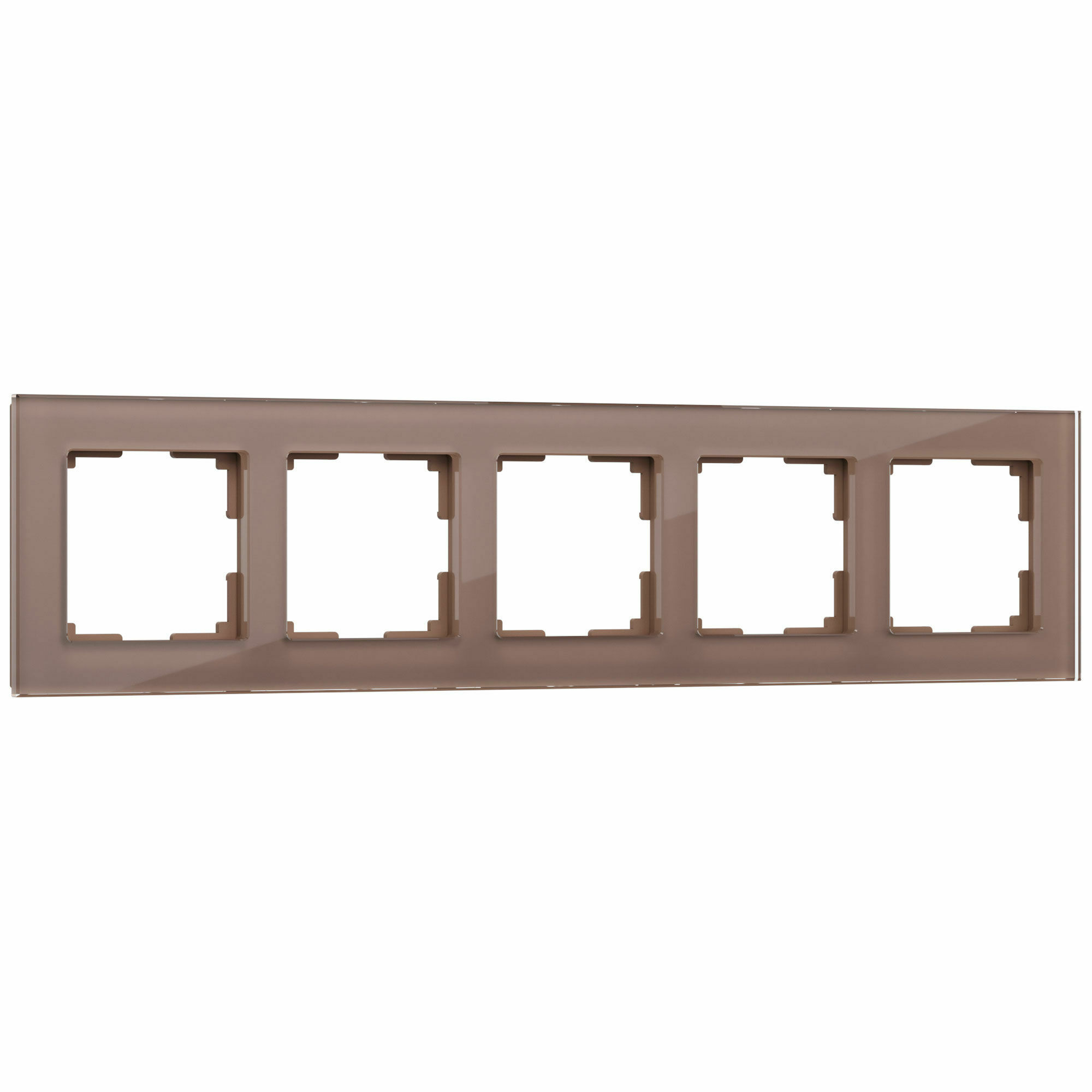 Рамка из стекла на 5 постов Favorit латте W0051142 Werkel