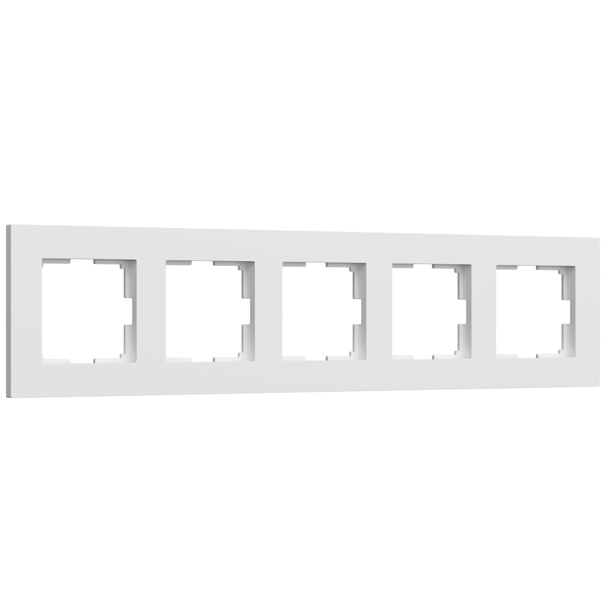 Рамка на 5 постов Slab (белый софт) W0052961 Werkel