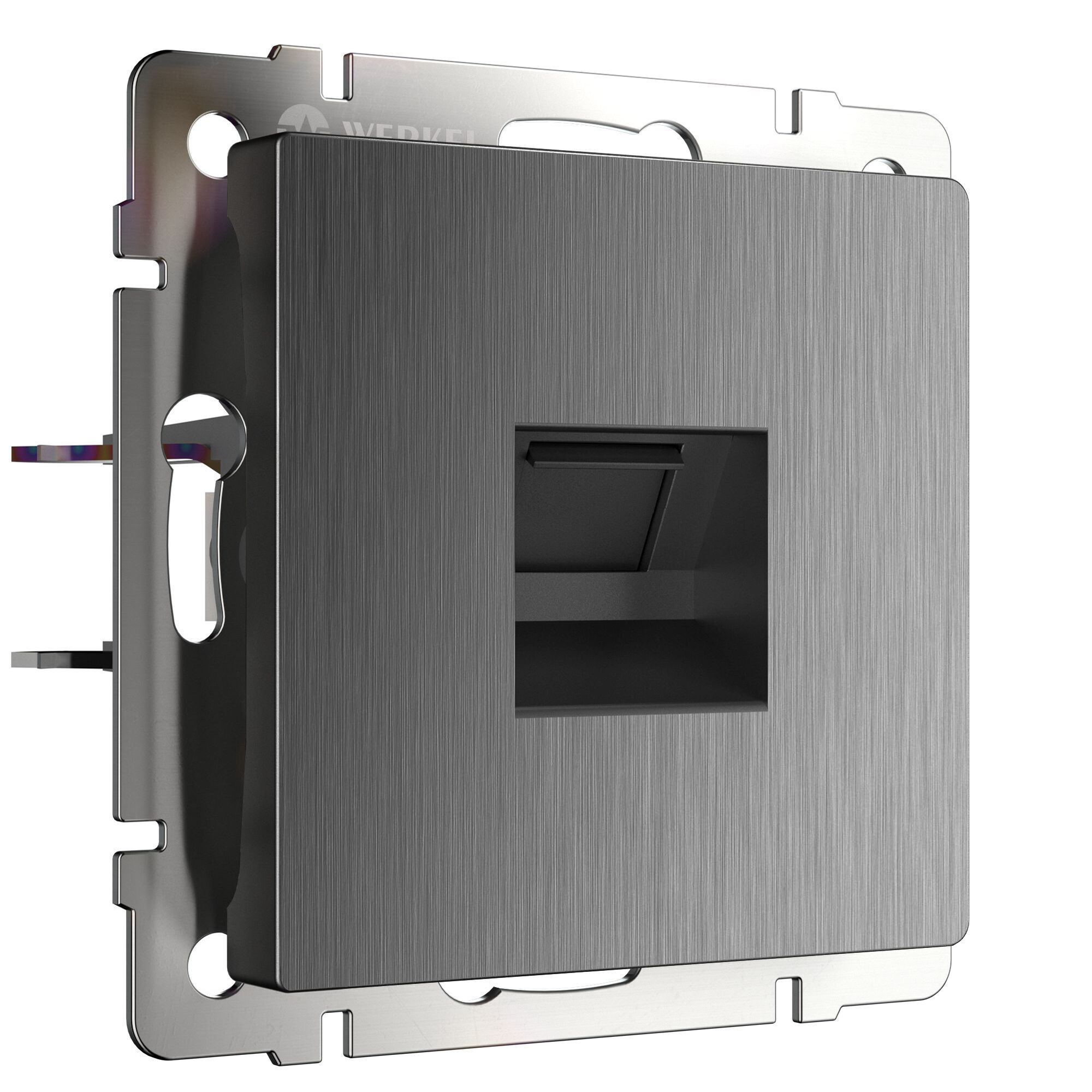 Розетка Ethernet RJ-45 графит рифленый W1181004 Werkel