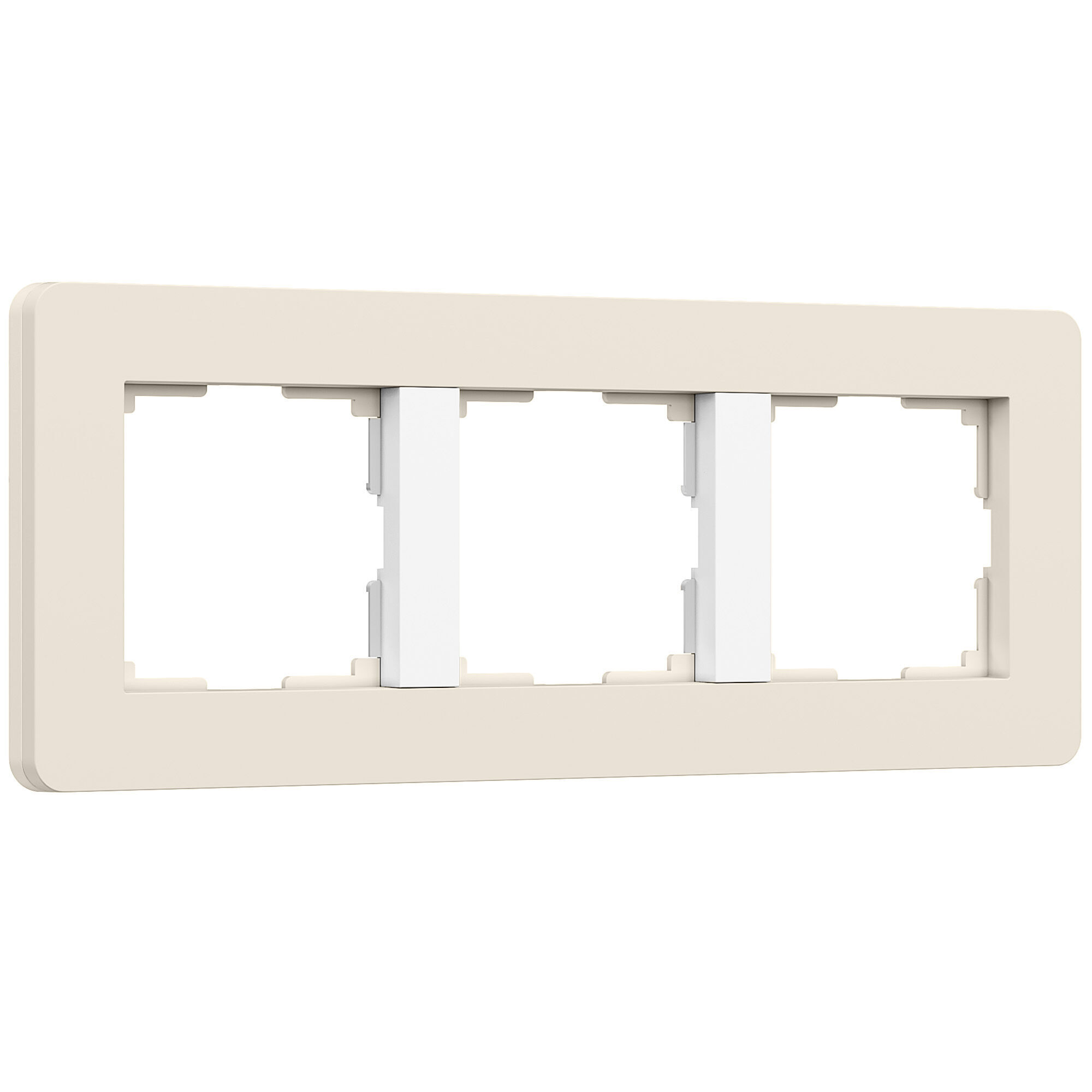 Рамка на 3 поста Split (айвори/белый, soft-touch) W0033066 Werkel