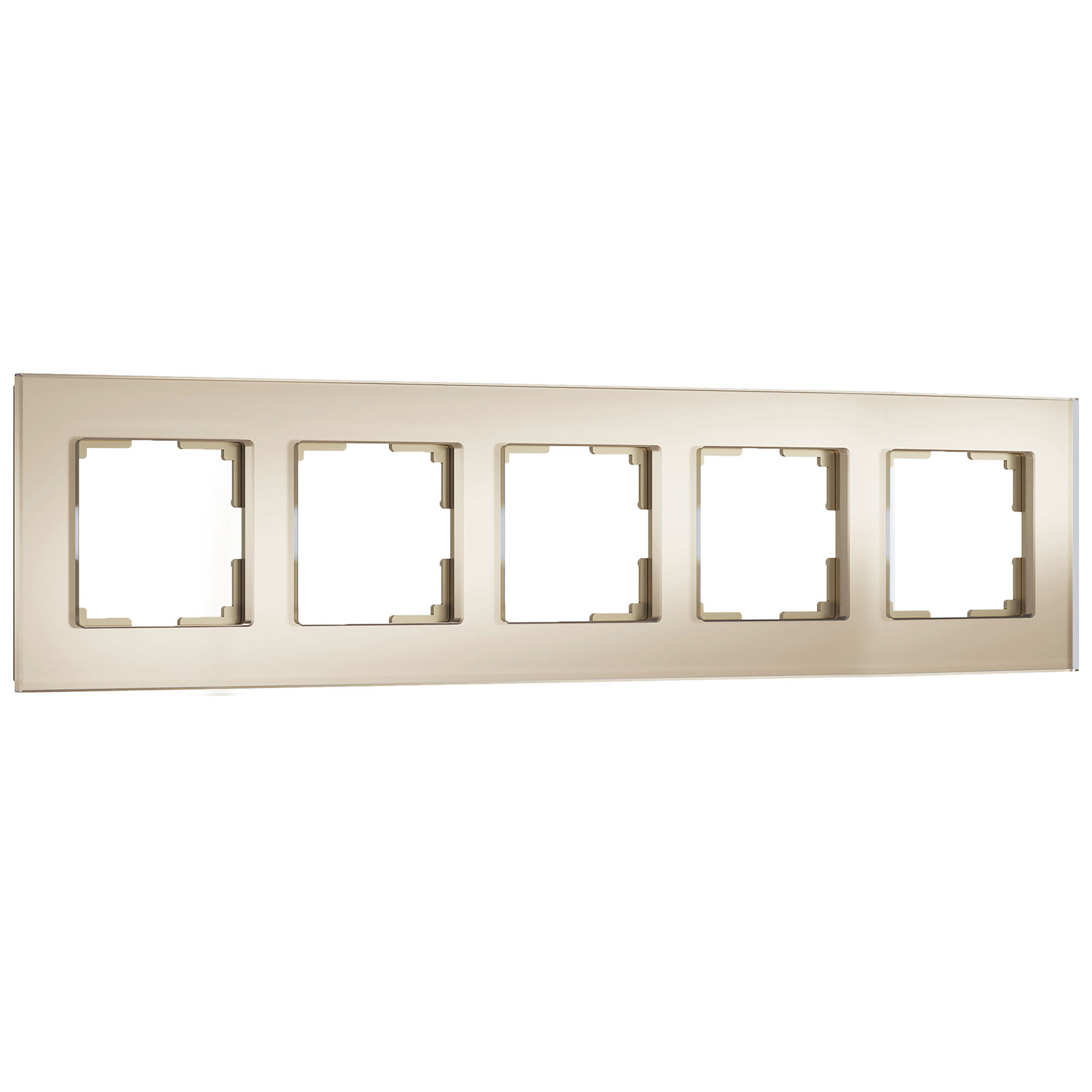 Рамка на 5 постов Senso (шампань, стекло soft-touch) W0053111 Werkel