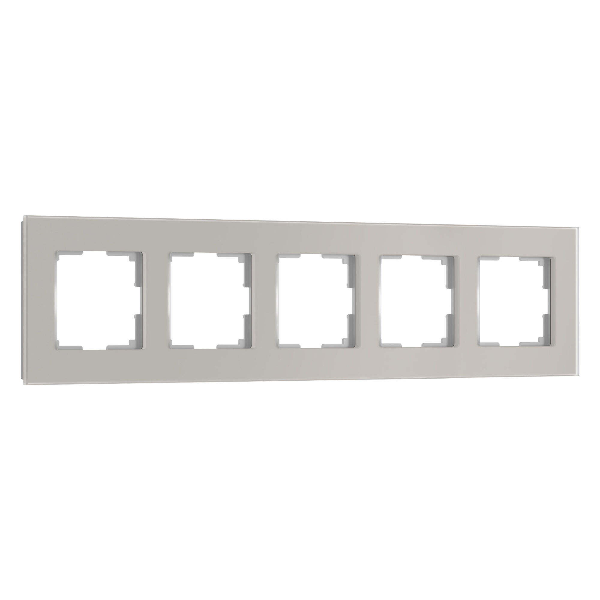 Рамка на 5 постов Senso (дымчатый, стекло soft-touch) W0053117 Werkel