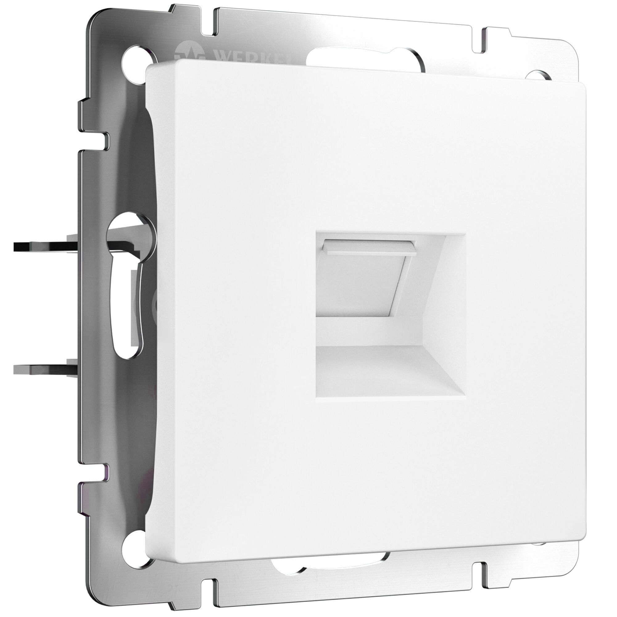 Розетка Ethernet RJ-45 cat. 6A экранированная (белый матовый) W5120001 Werkel